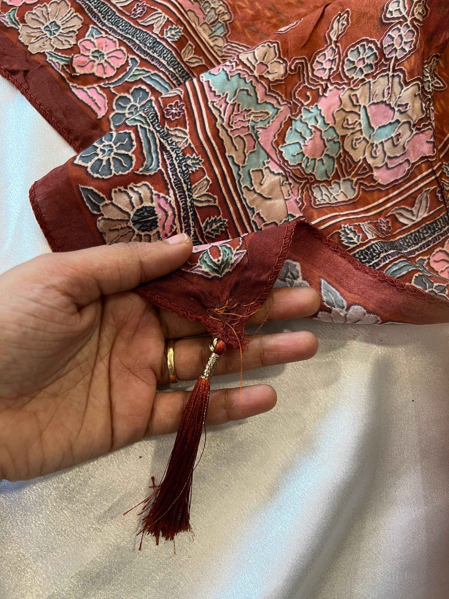 RUST MUSLIN EMBROIDERY SUIT 281