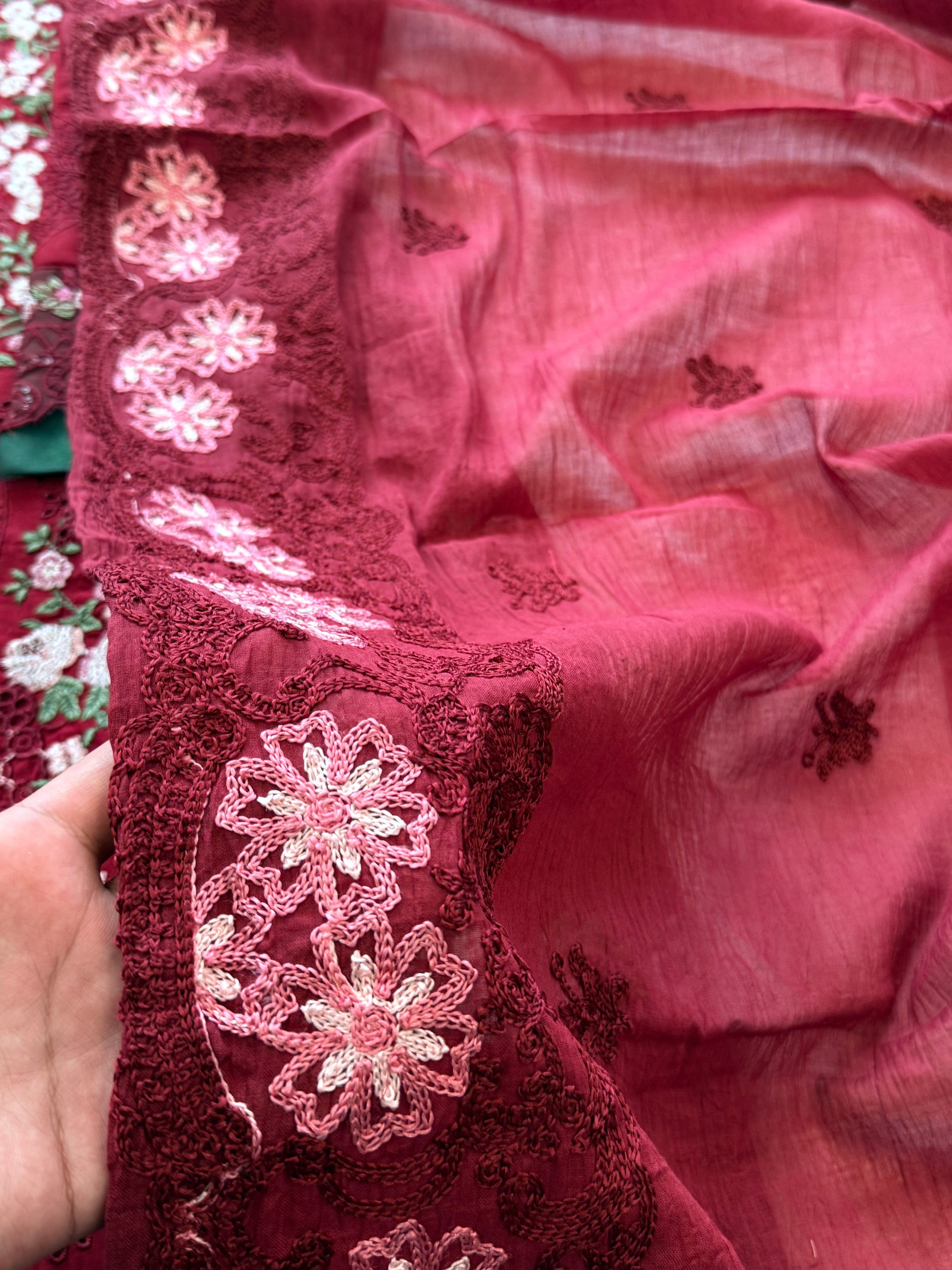 YUMNA MAROON READYMADE SUIT