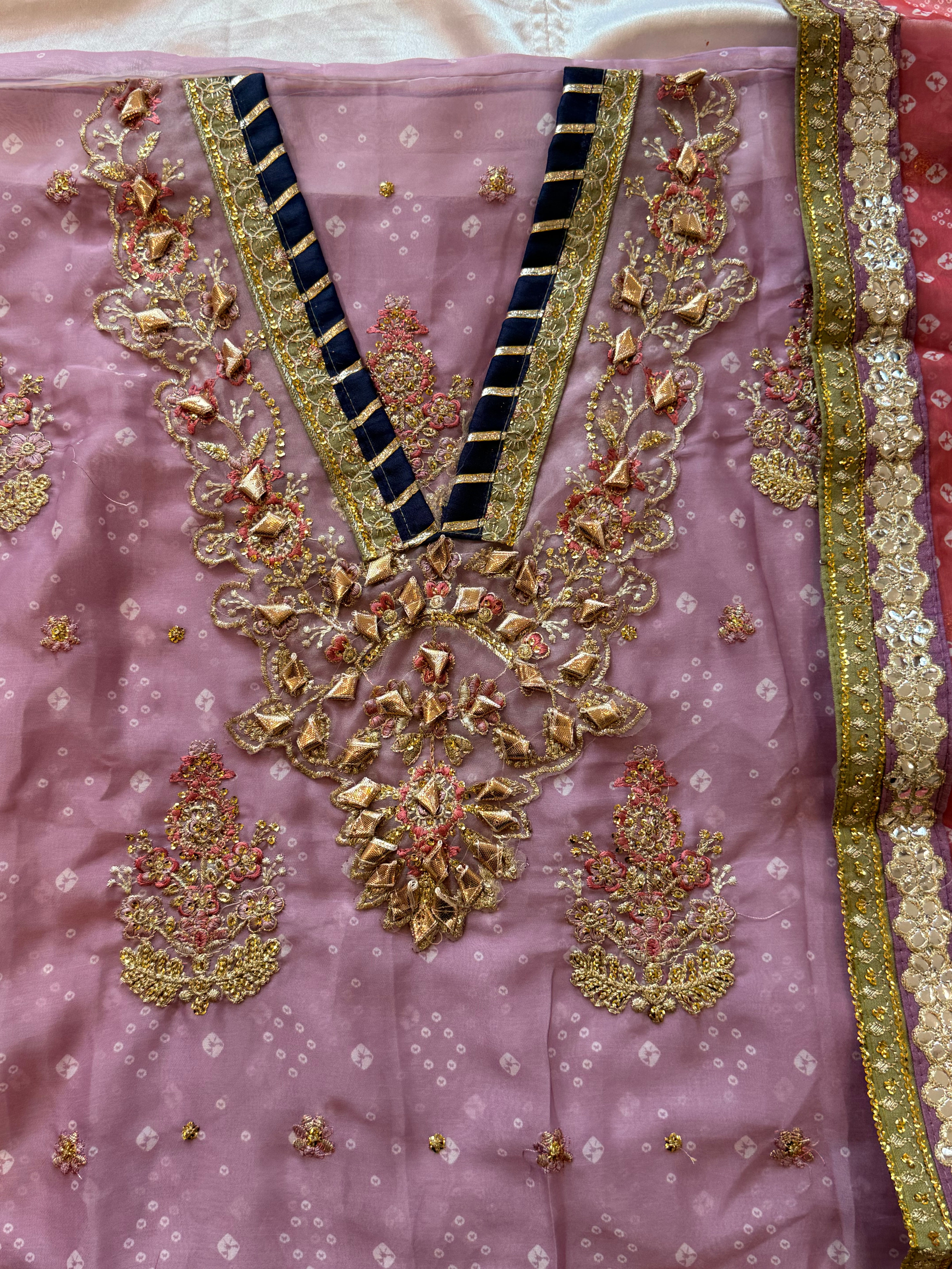 BRIDAL SHADED CHIFFON EMBROIDERED SUIT 5