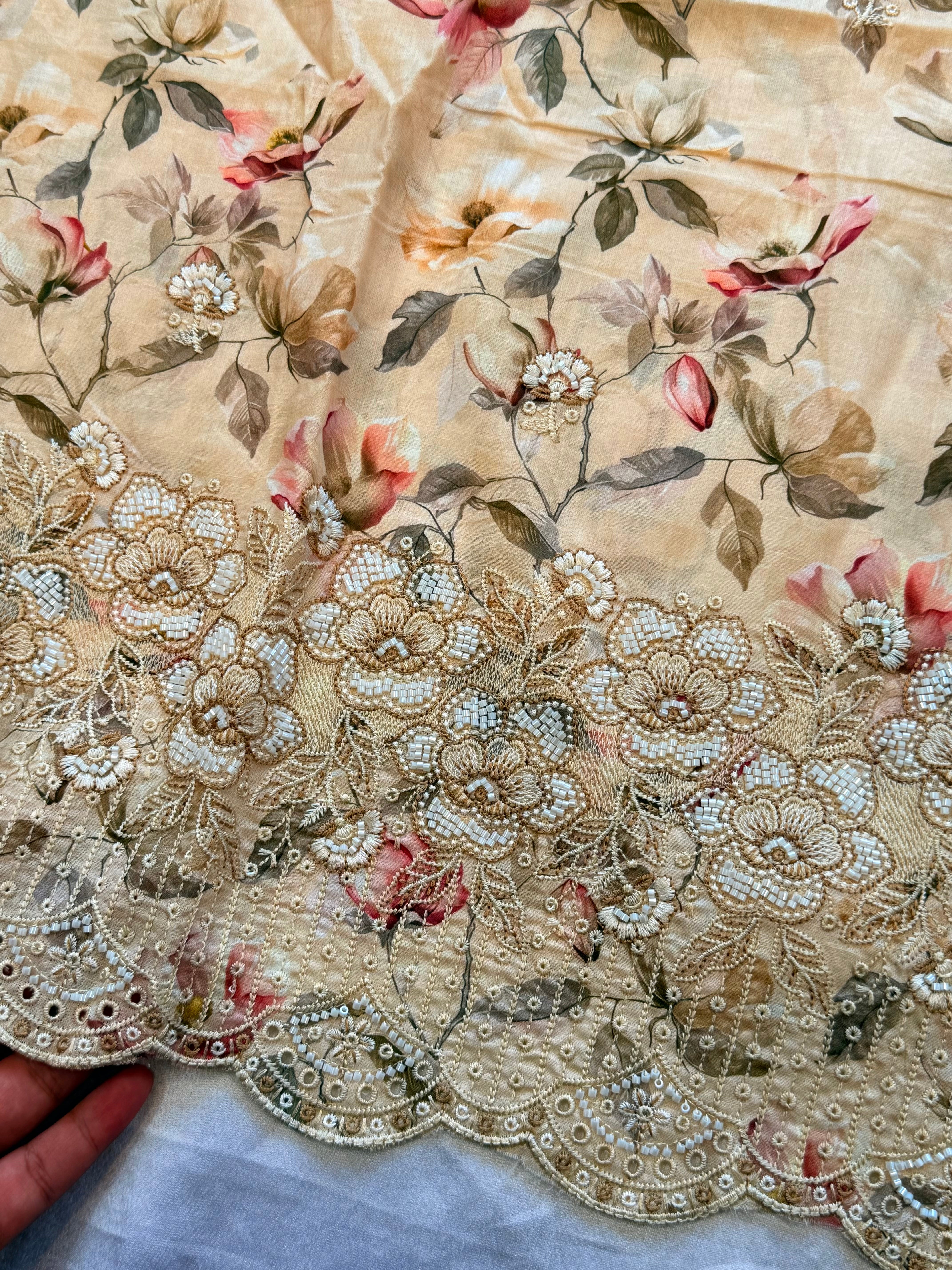 ROLEX BLUE LAWN EMBROIDERY SUIT