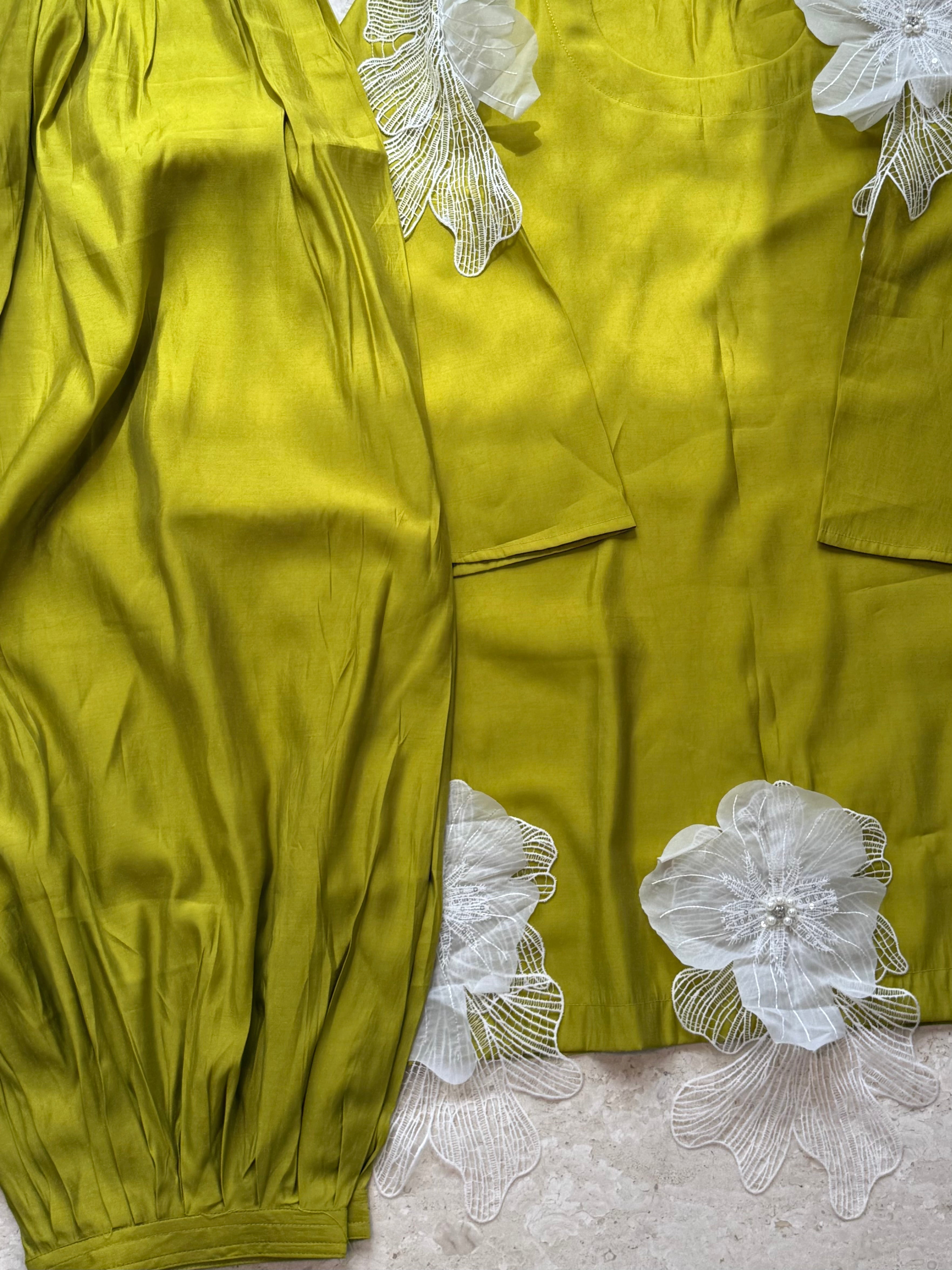 3D FLOWER AFGANI SHALWAR SUIT Q