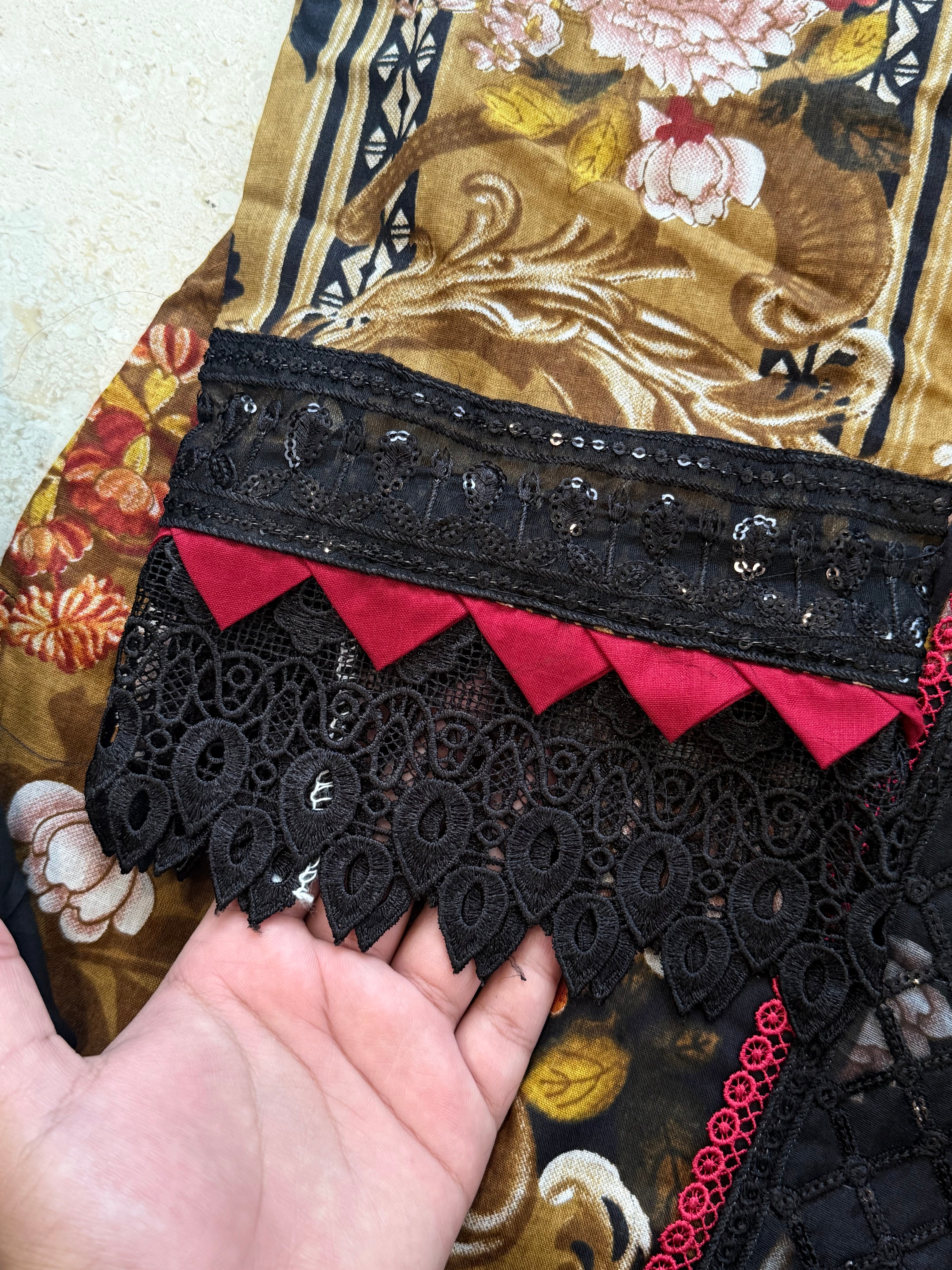 ZARA BLACK  PATCH READYMADE SUIT