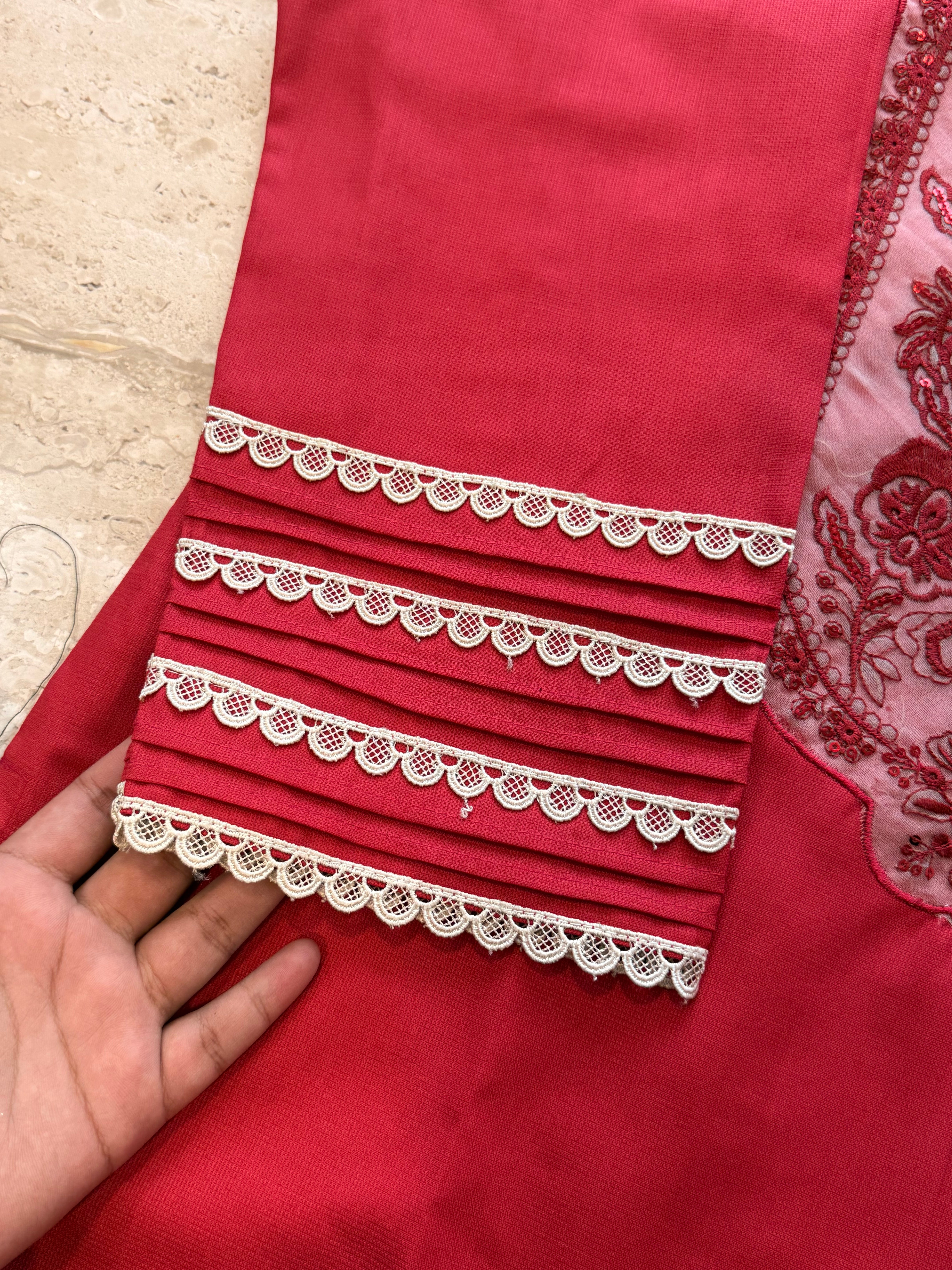 ANISA COTTON PATCH FARSHI SHALWAR SUIT