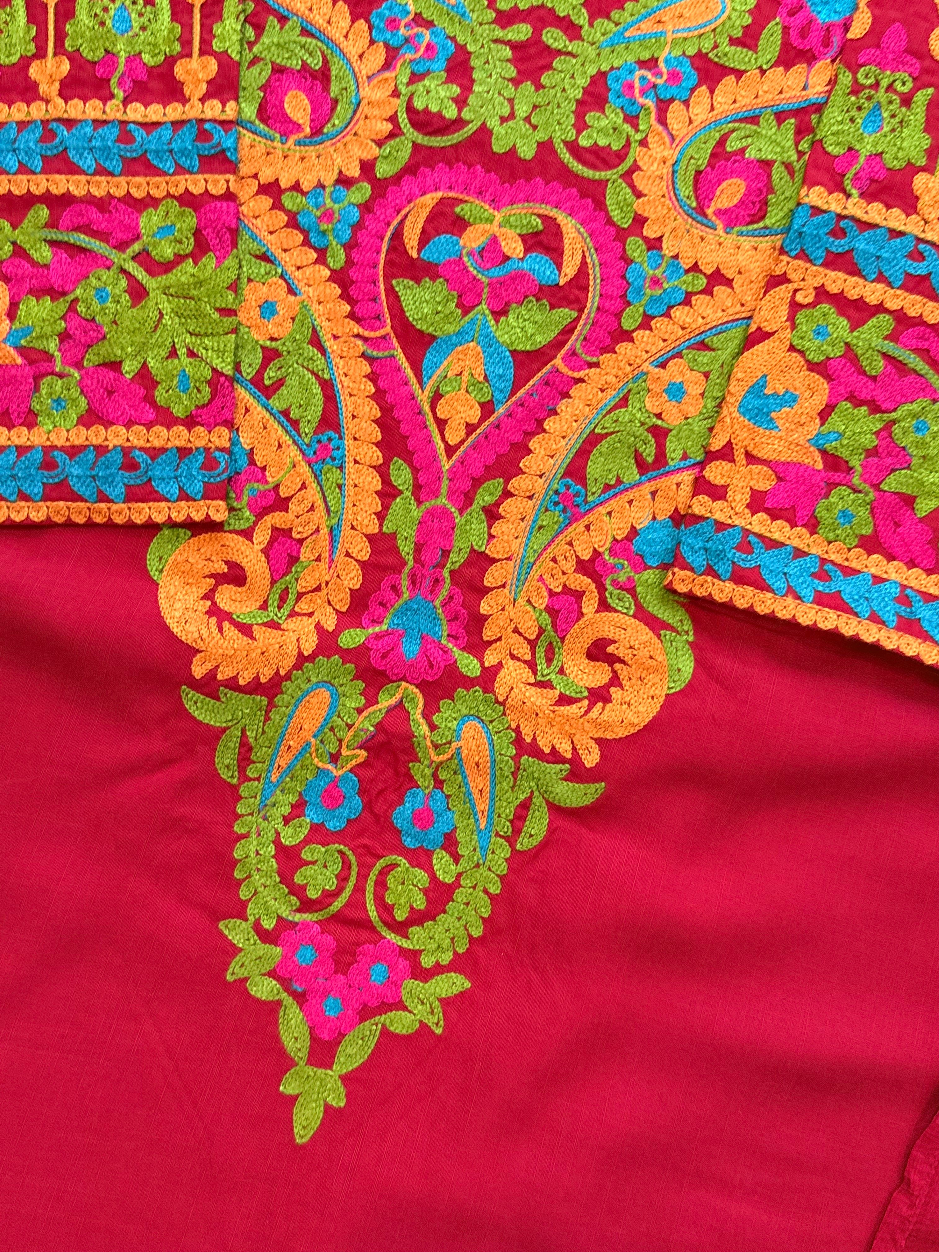 RANI PINK JUGNU LAWN EMBROIDERY SUIT