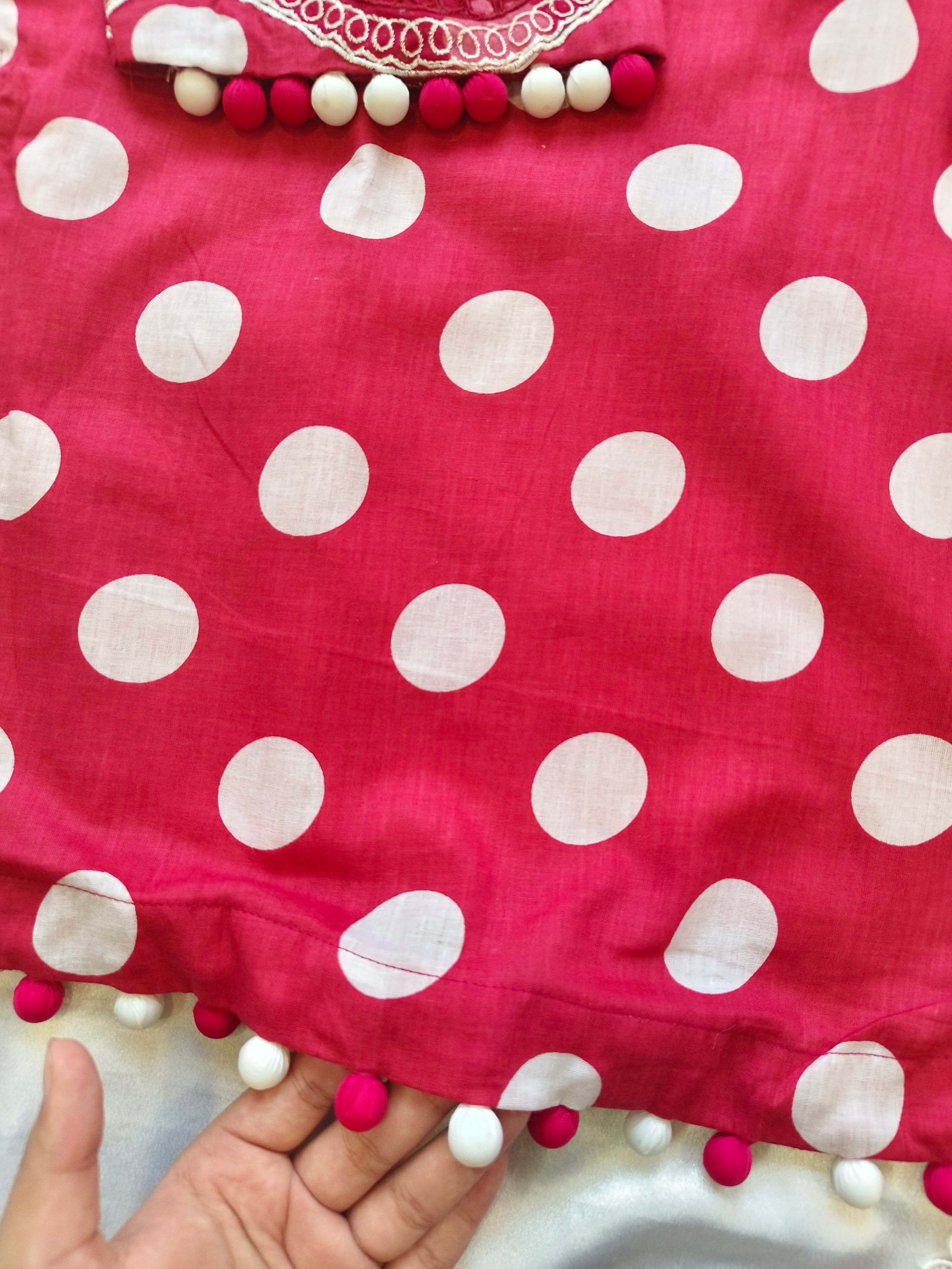 POLKA DOT PATCH FARSHI SHALWAR SUIT 5