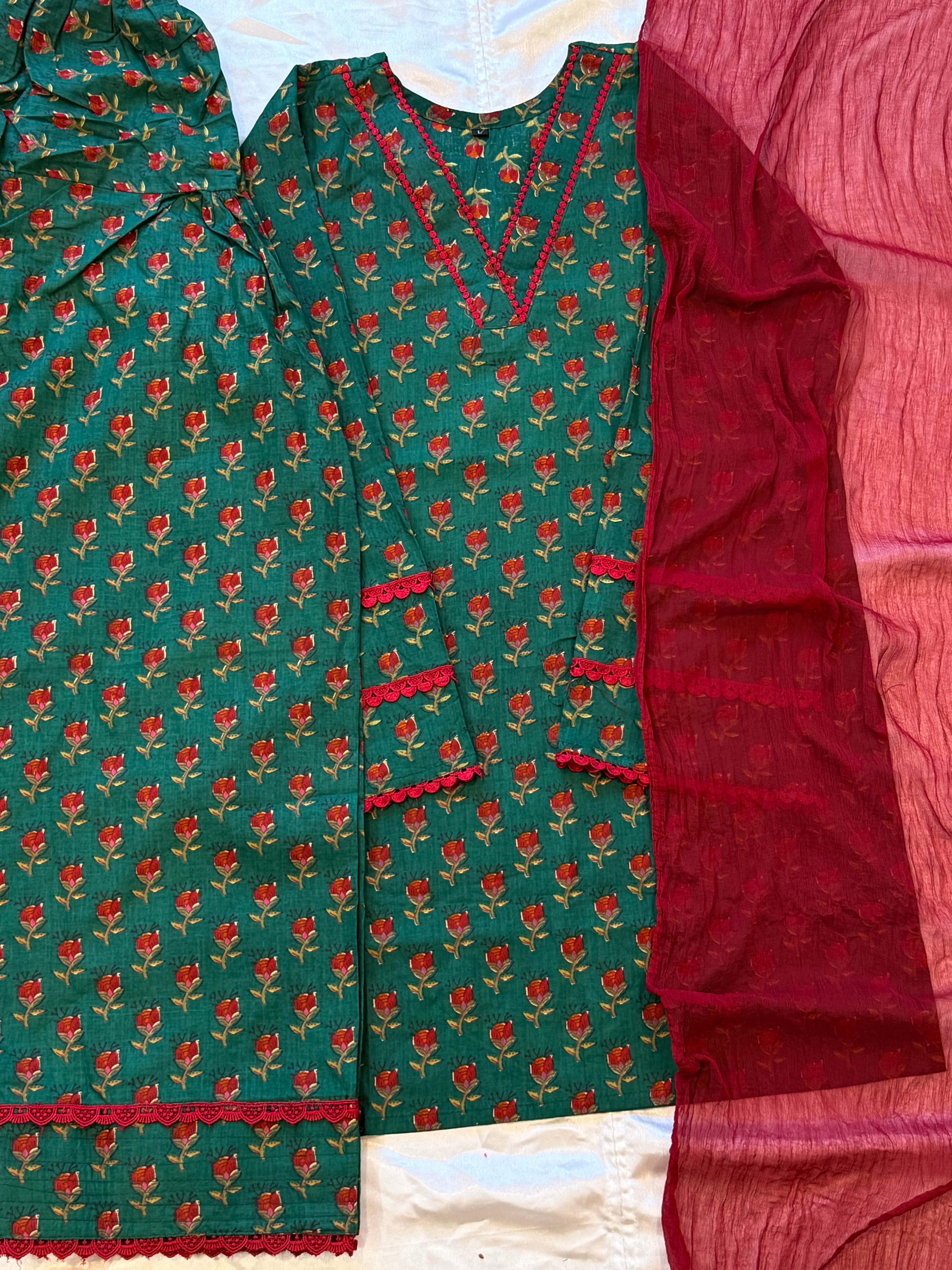 JAIPURI COTTON FARSHI SHALWAR SUIT