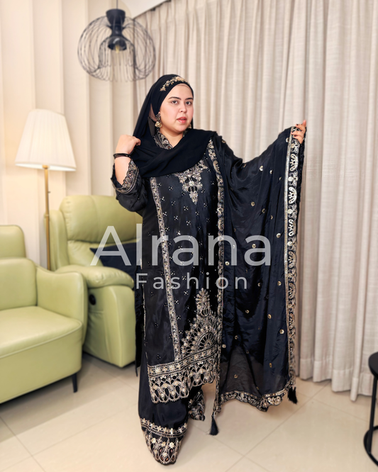 CHINNON SILK READYMADE EMBROIDERY SUIT 977 Q