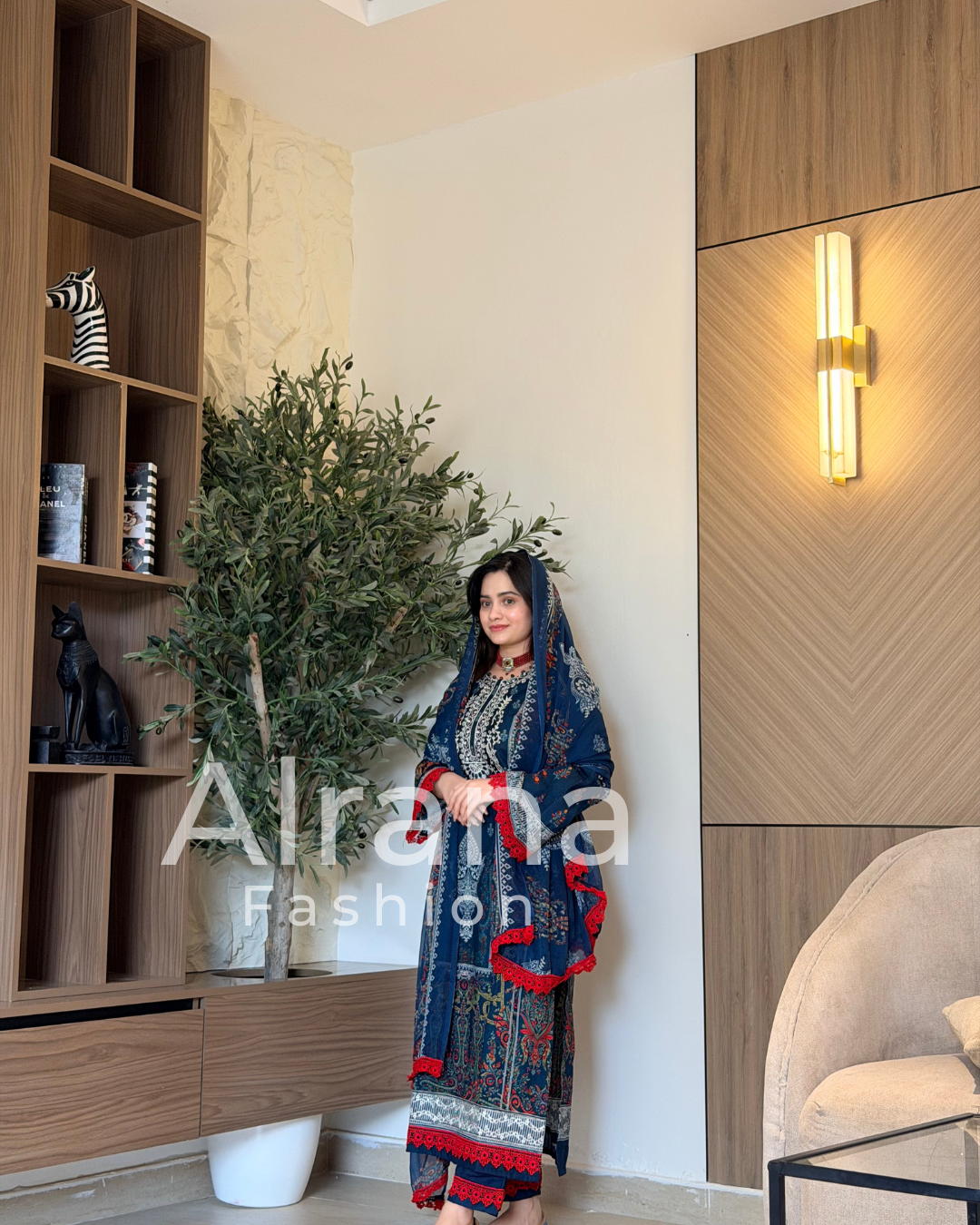 HARSHA BLUE READYMADE SUIT Q