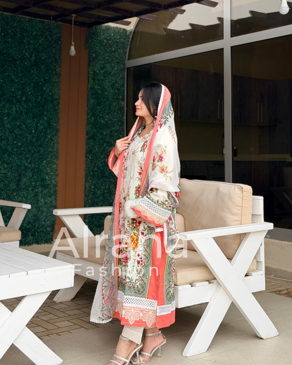 HARSHA OFF WHITE READYMADE SUIT