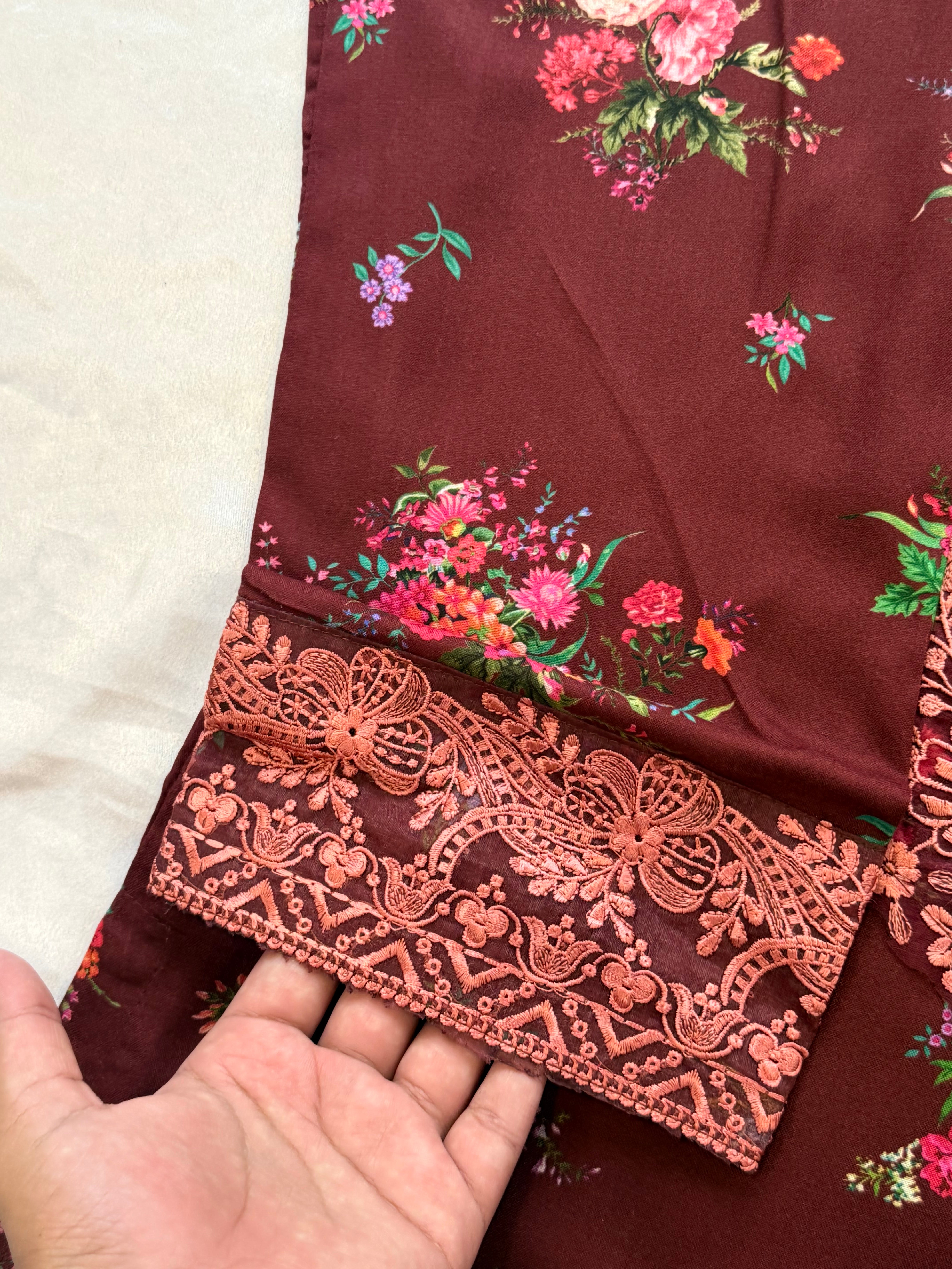 BAROQUE PATCH FARSHI SHALWAR SUIT 2