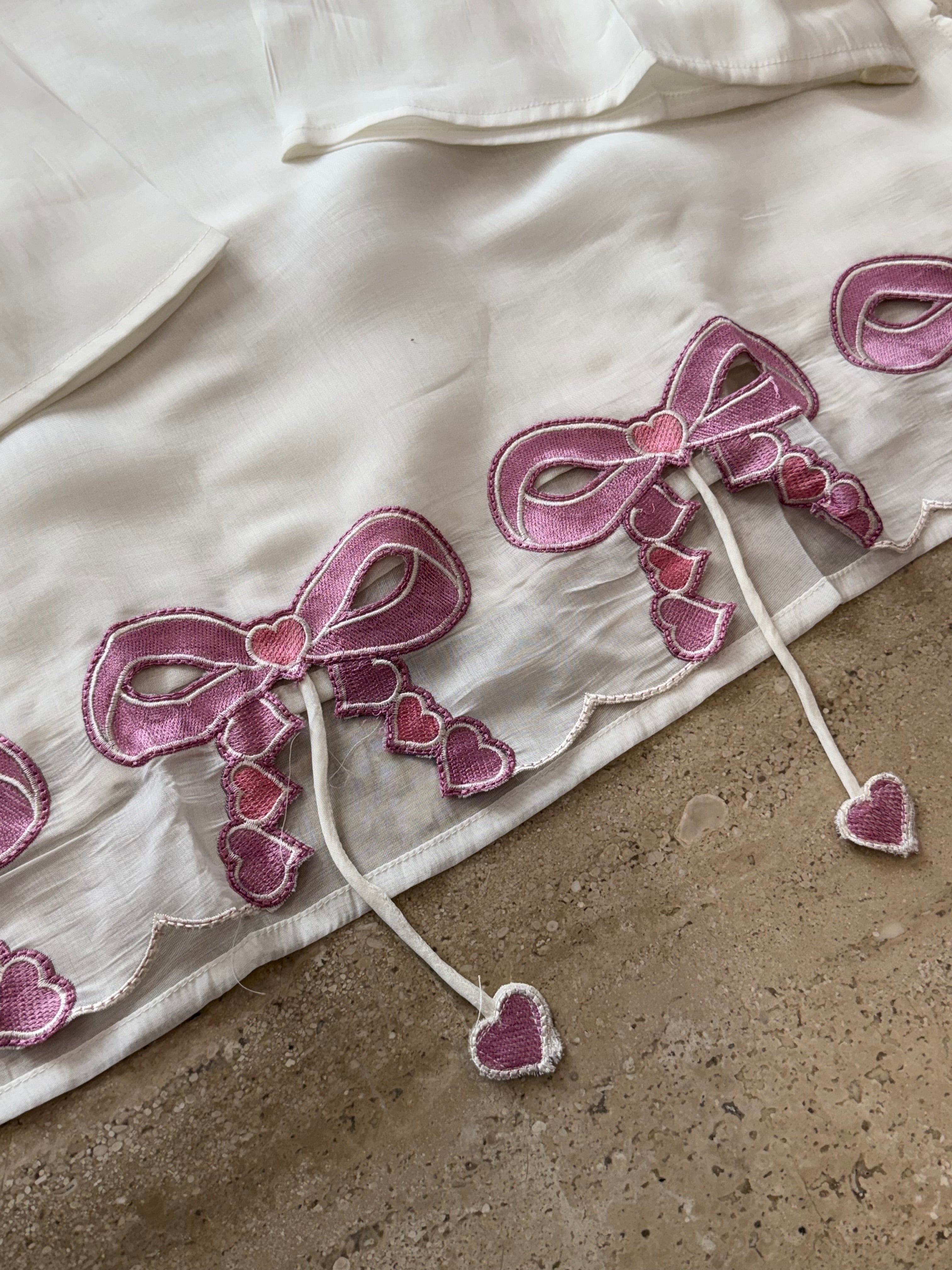 BOW EMBROIDERED CO-ORD SET 1