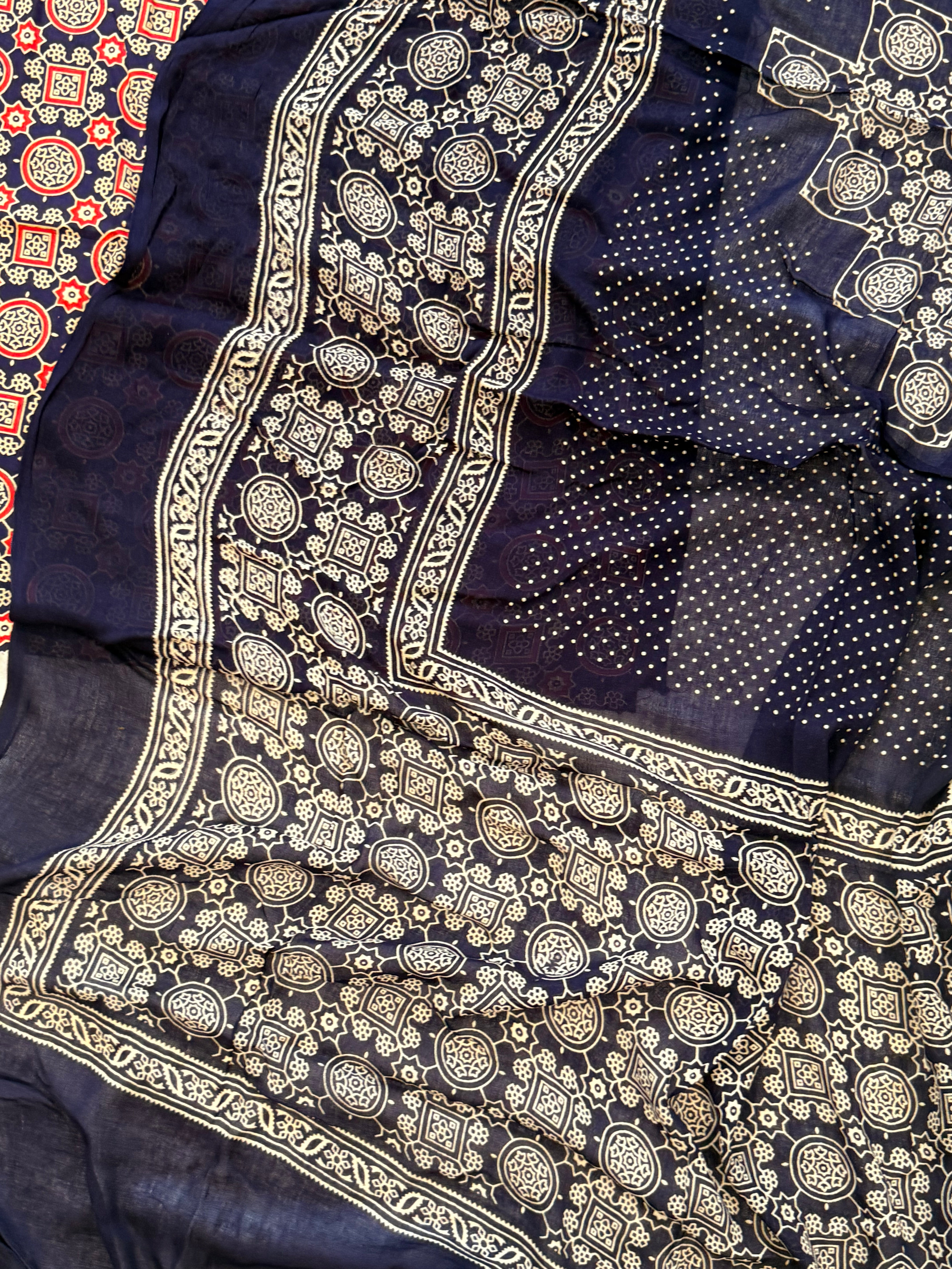AJRAK COTTON PRINTED SUIT 1