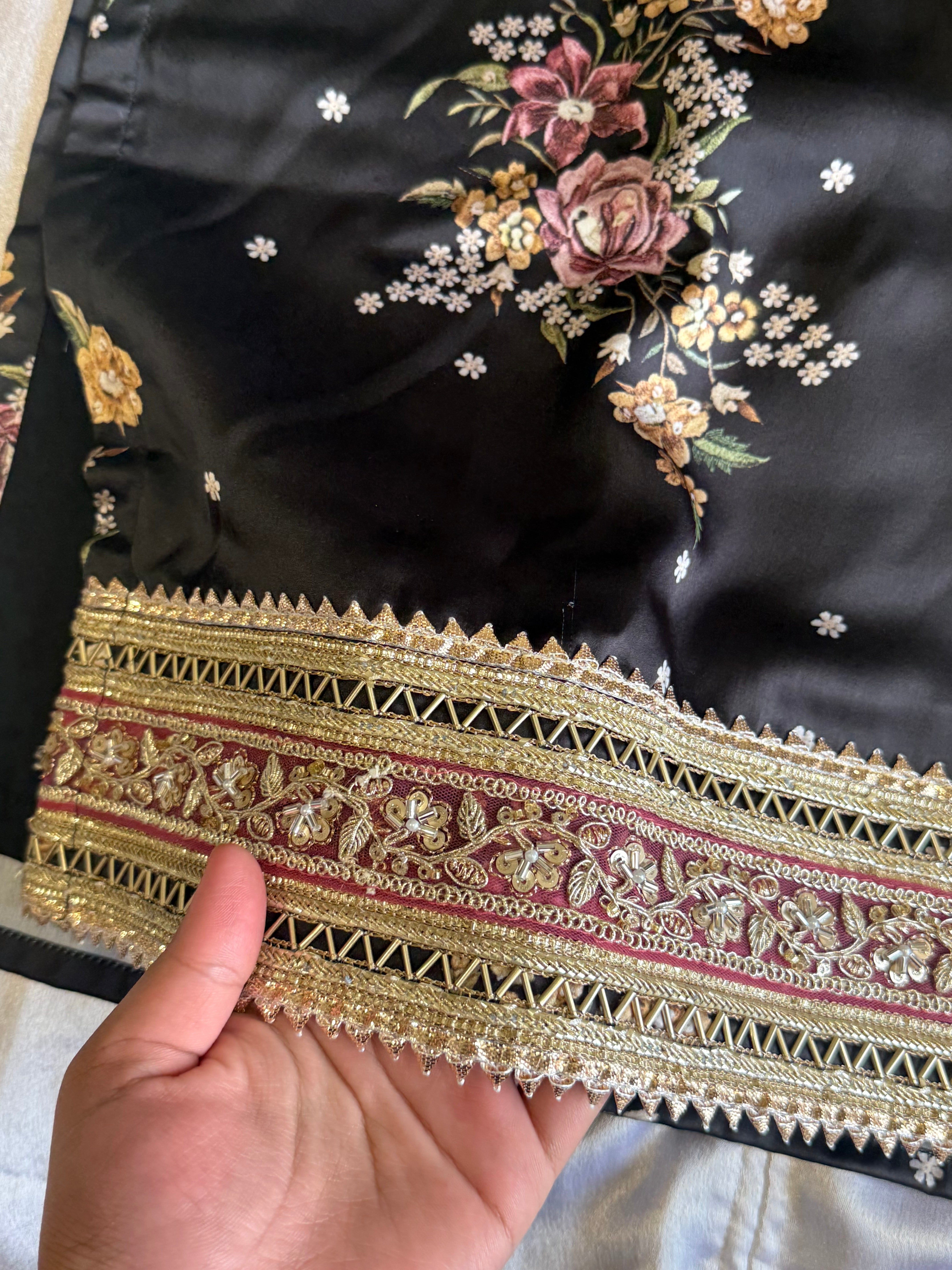 SATIN FARSHI SHALWAR SUIT