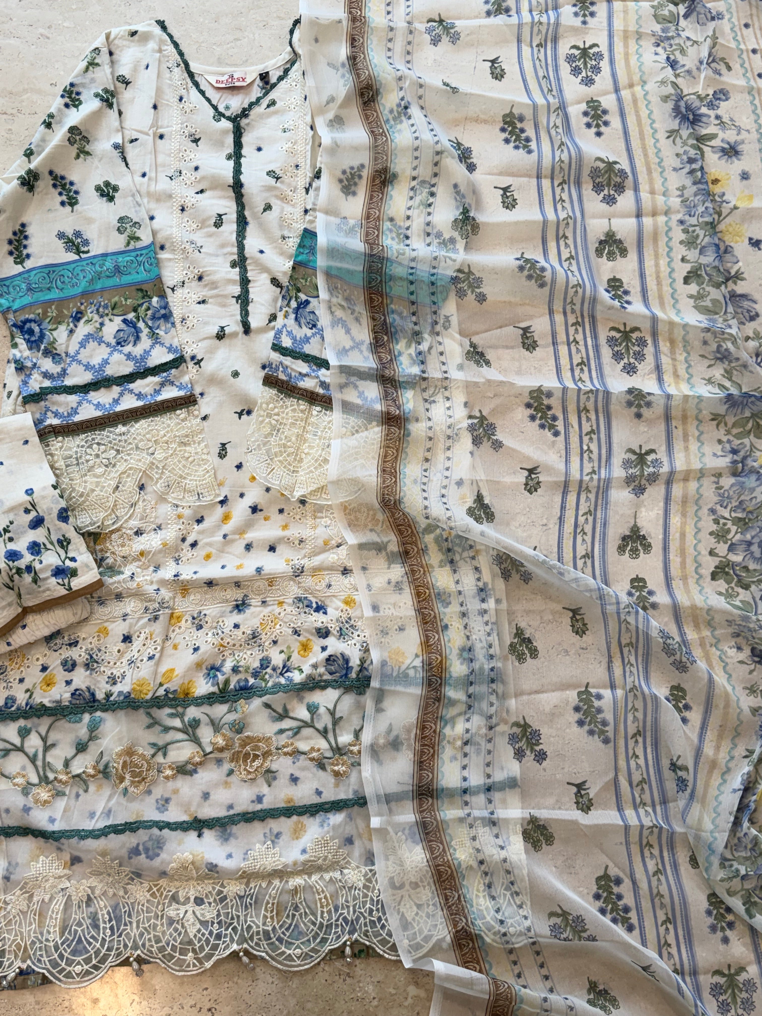 ELA READYMADE EMBROIDERED SUIT 16 q