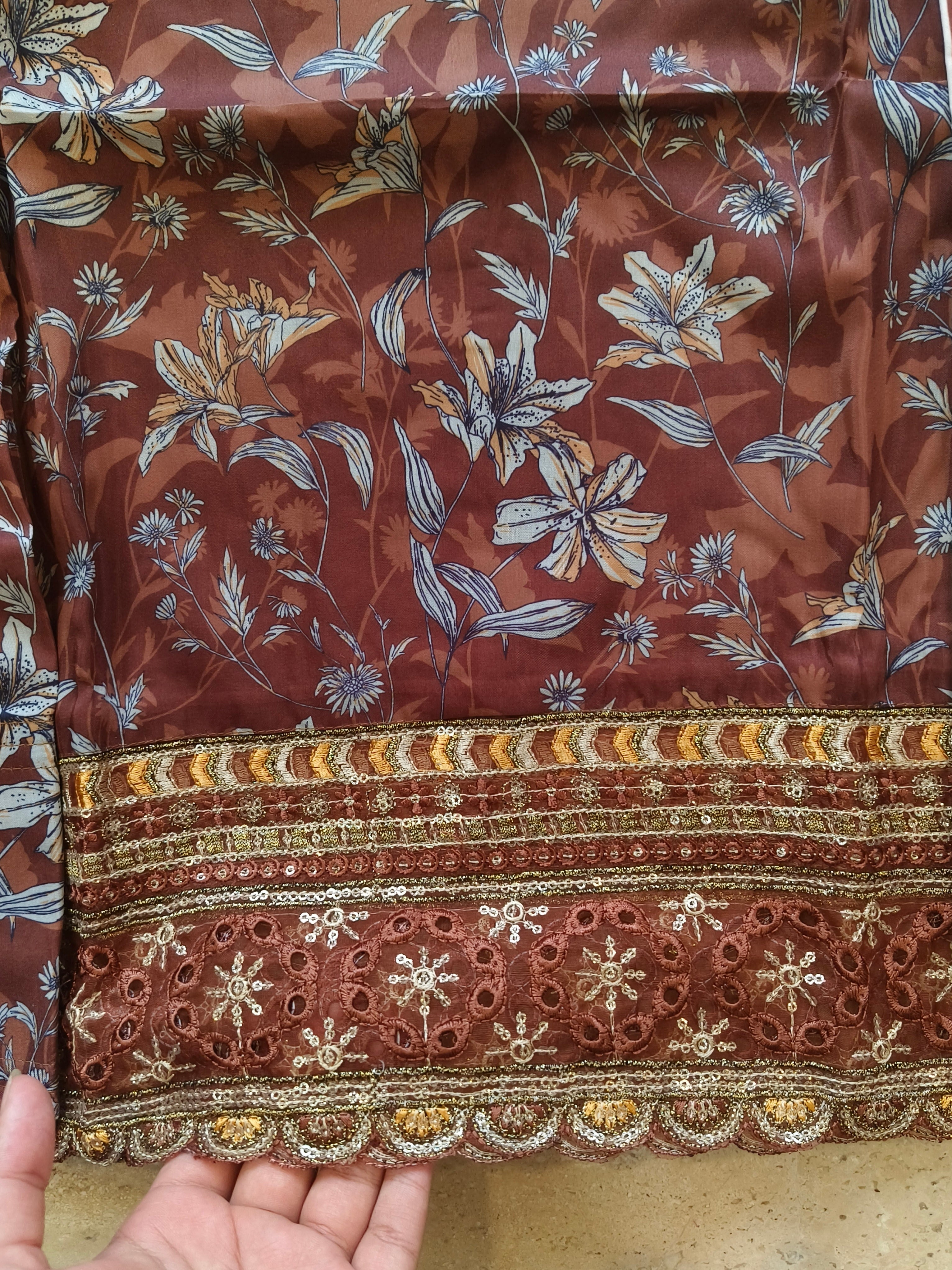 HANIA CREPE FARSHI SHALWAR SUIT 1 Q