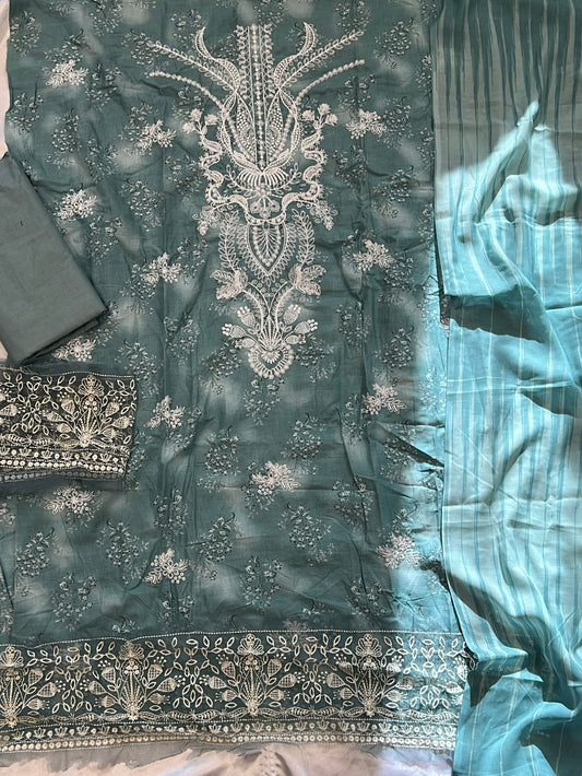 OMBRE CHIKANKARI PATCH  SUIT 5