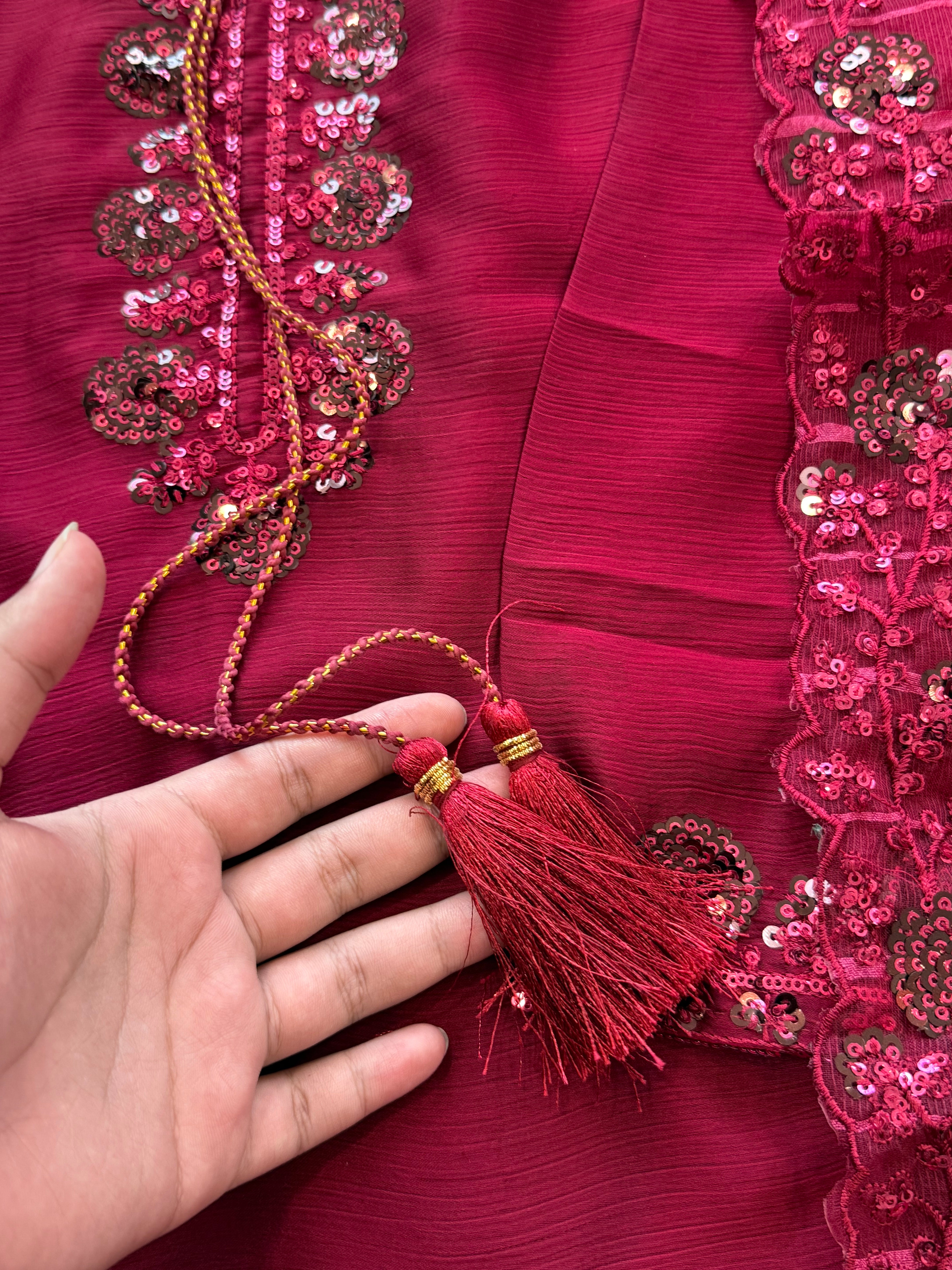 CHIFFON FARSHI SHALWAR SUIT 2