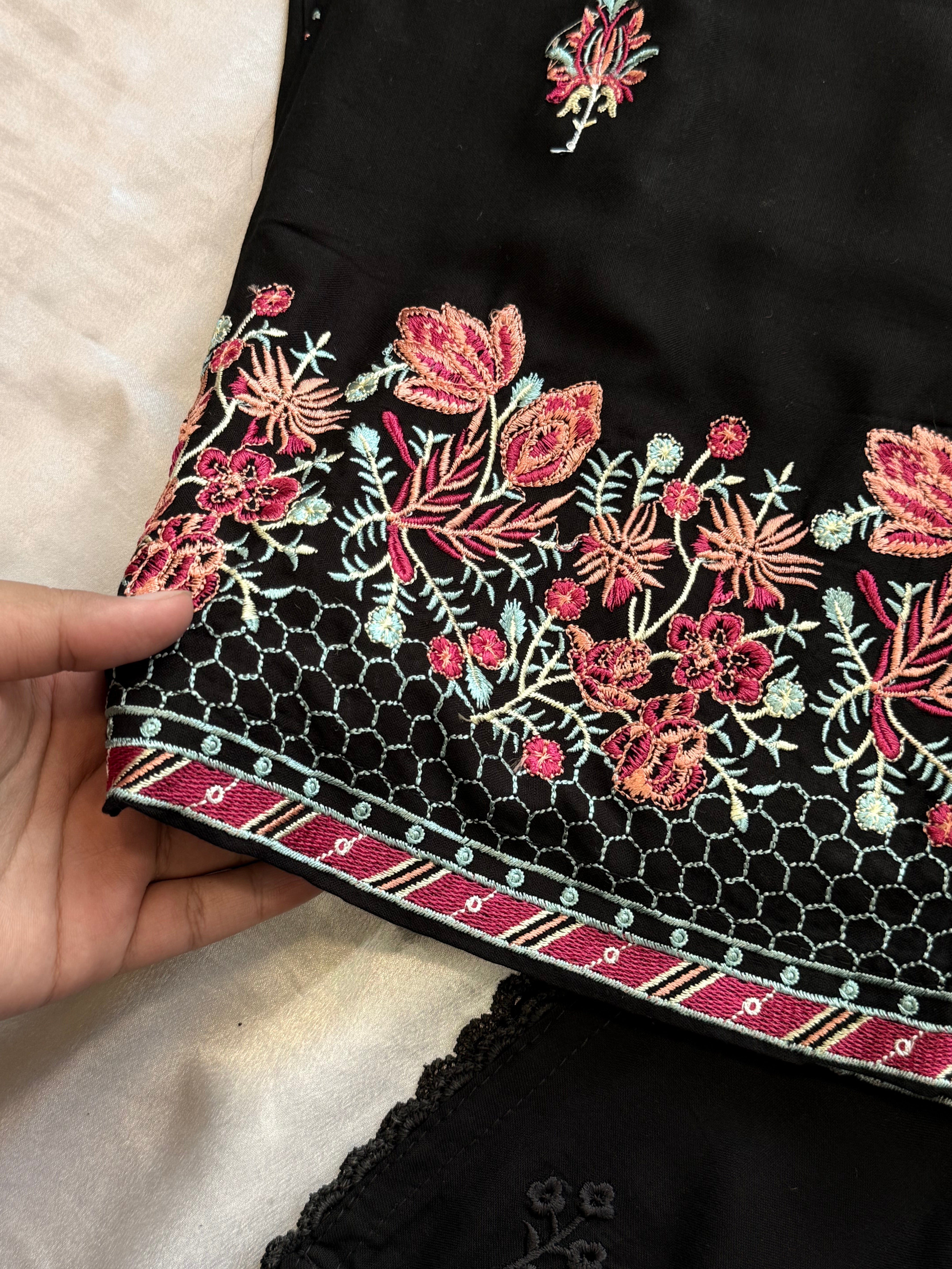 IMROZA BLACK RAYON EMBROIDERY SUIT 8