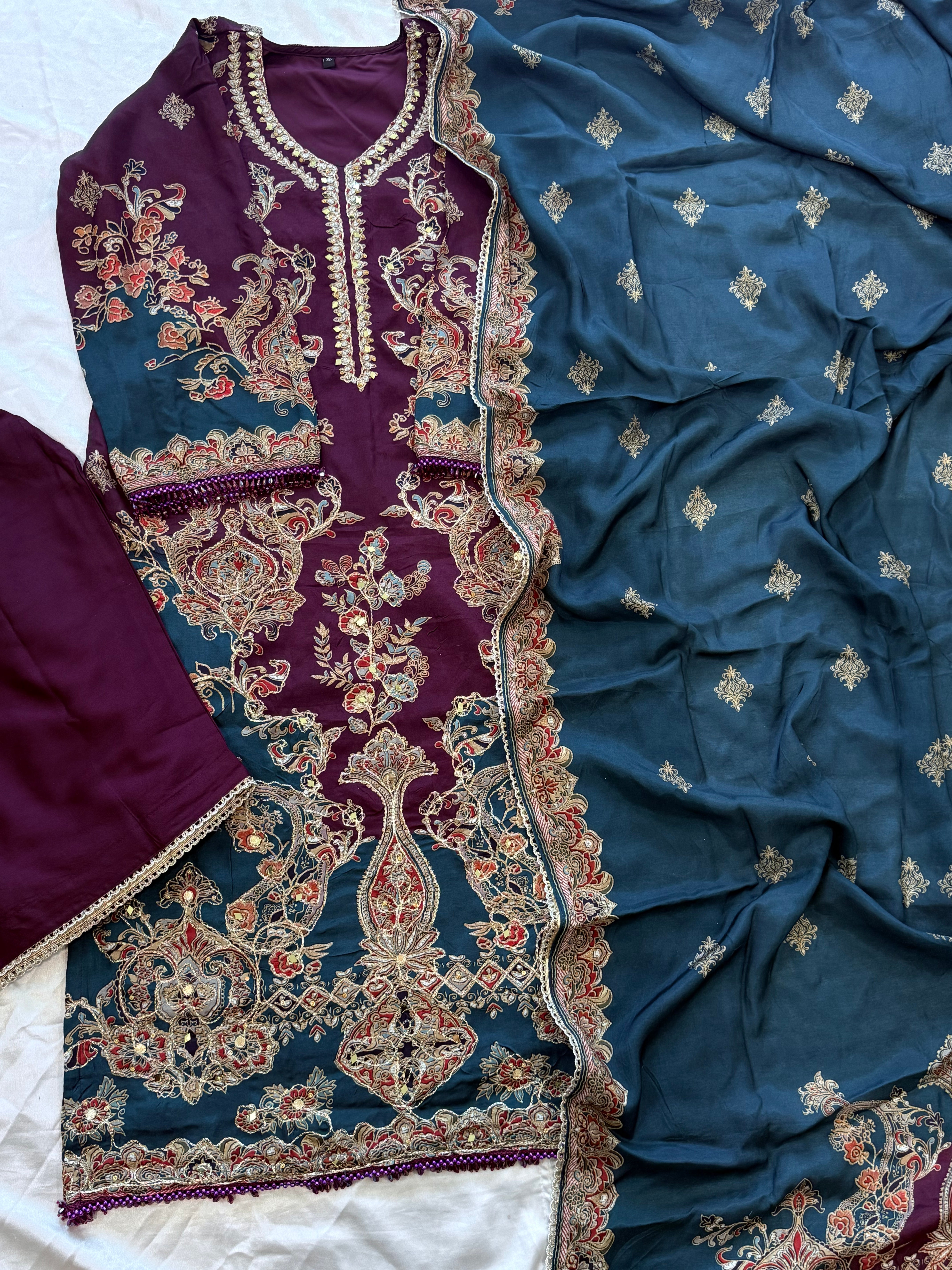 RAHI MUSLIN READYMADE SUIT 3