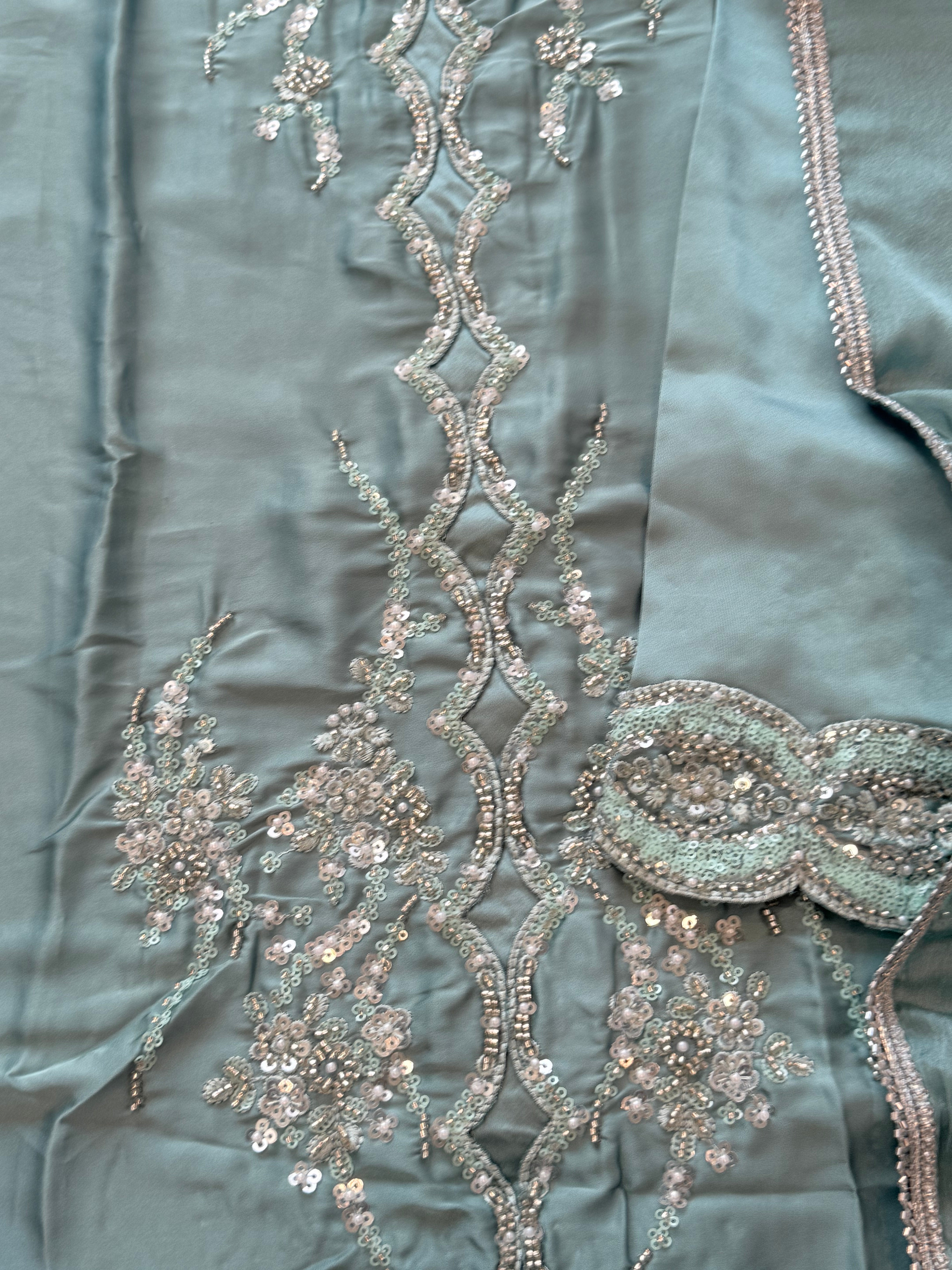 SATIN HANDWORK CO-ORD SET Q