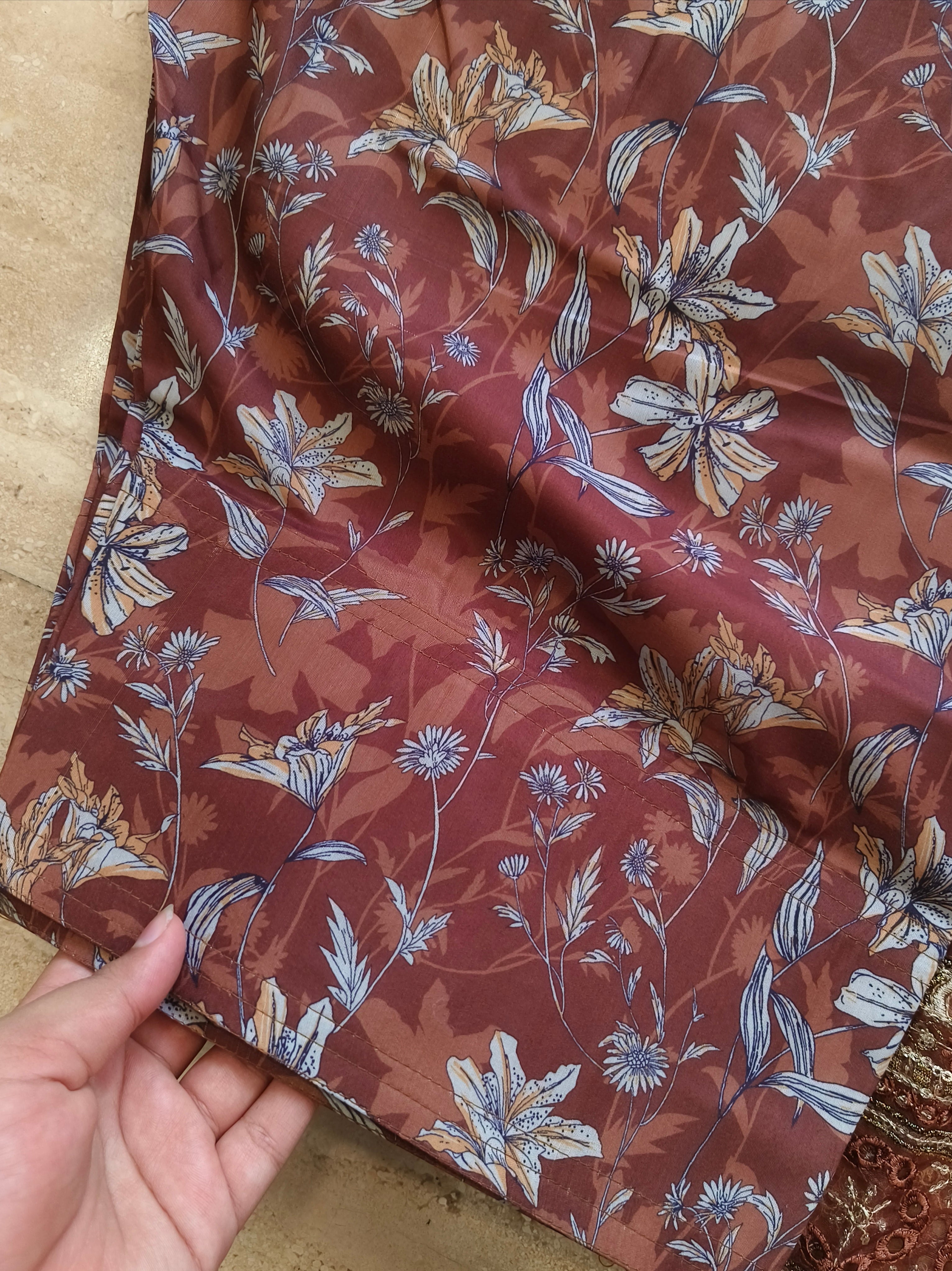 HANIA CREPE FARSHI SHALWAR SUIT 1 Q