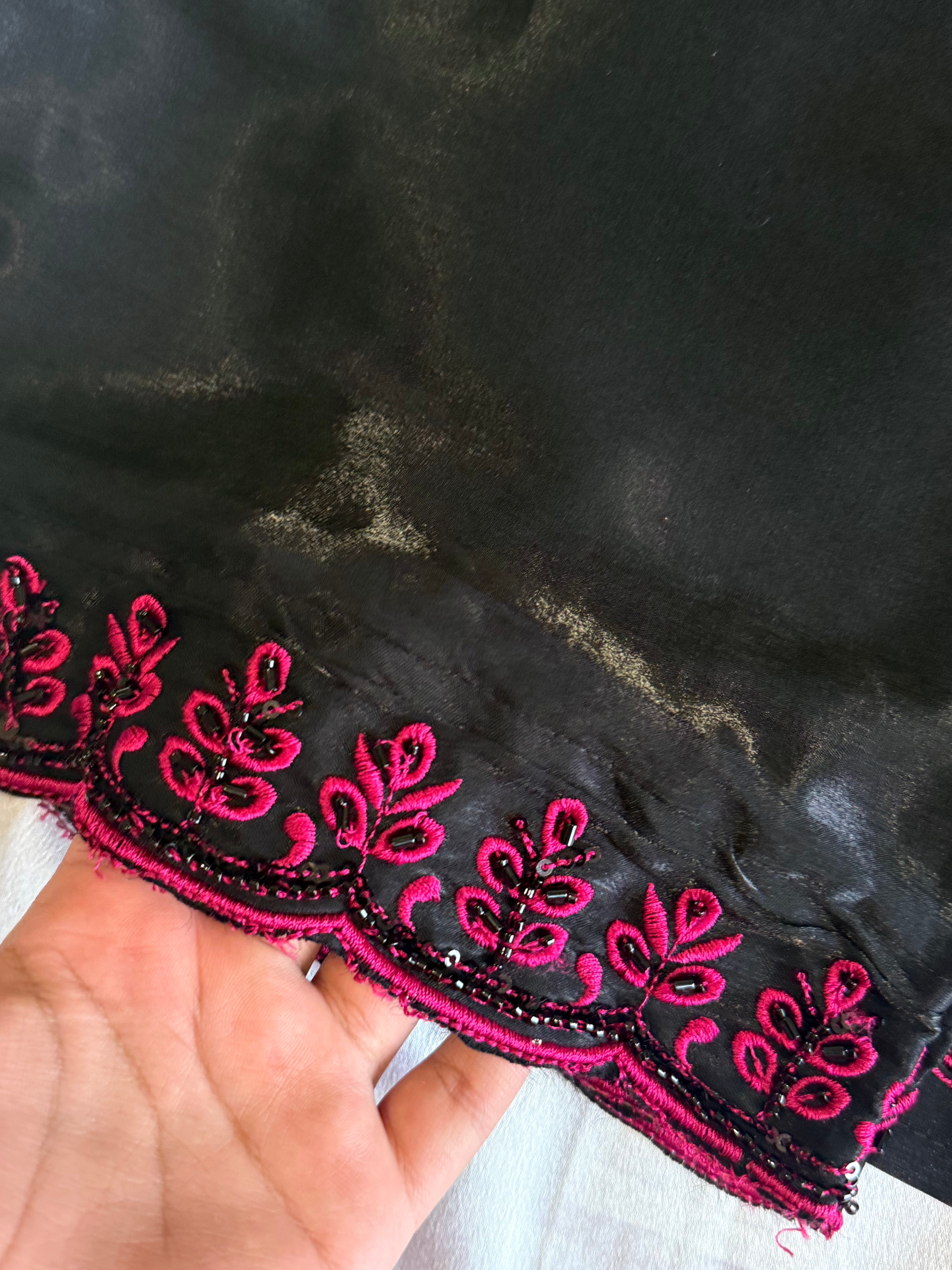 ORGANZA  FARSHI HANDWORK SUIT