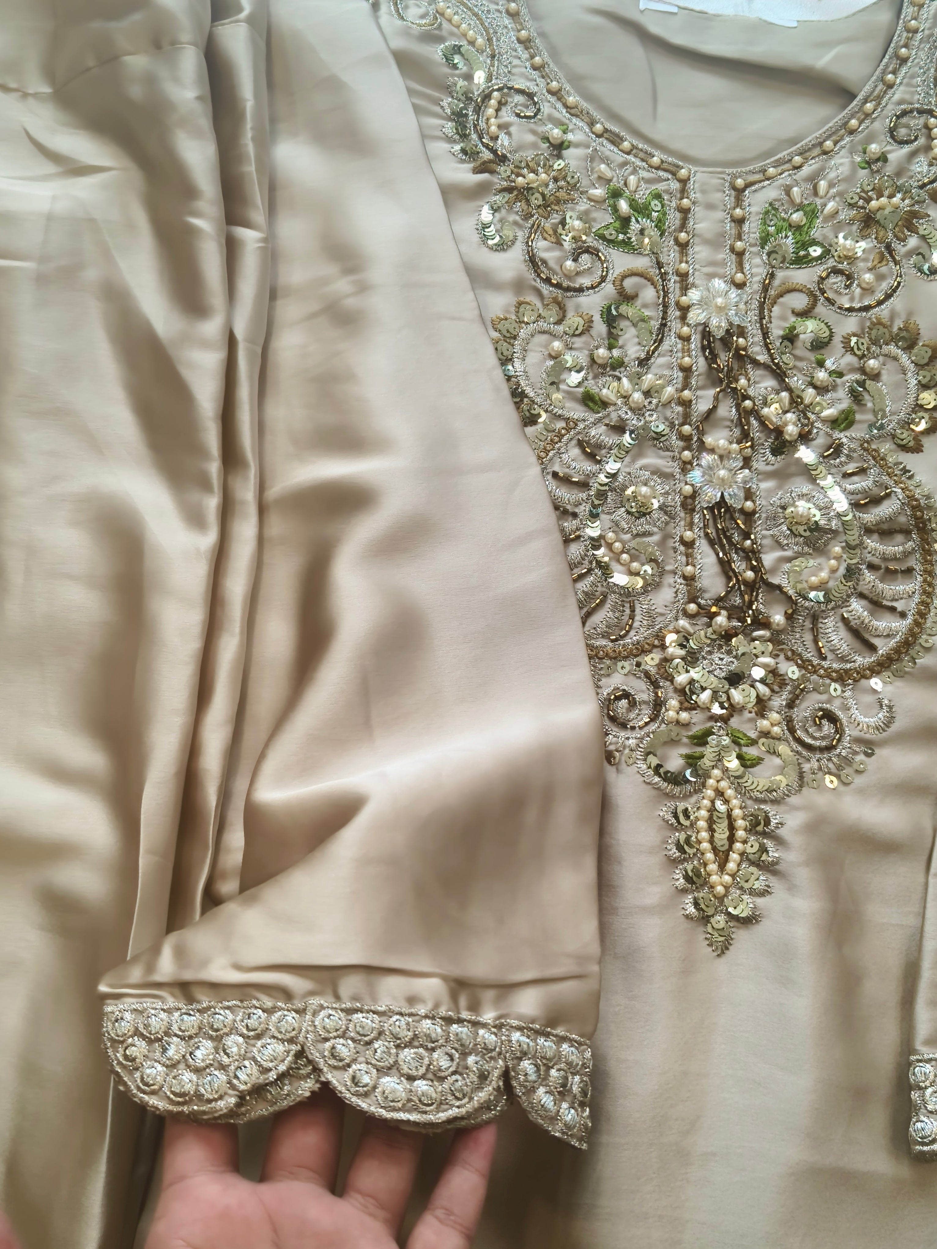 SATIN FARSHI SHALWAR SUIT 3 Q