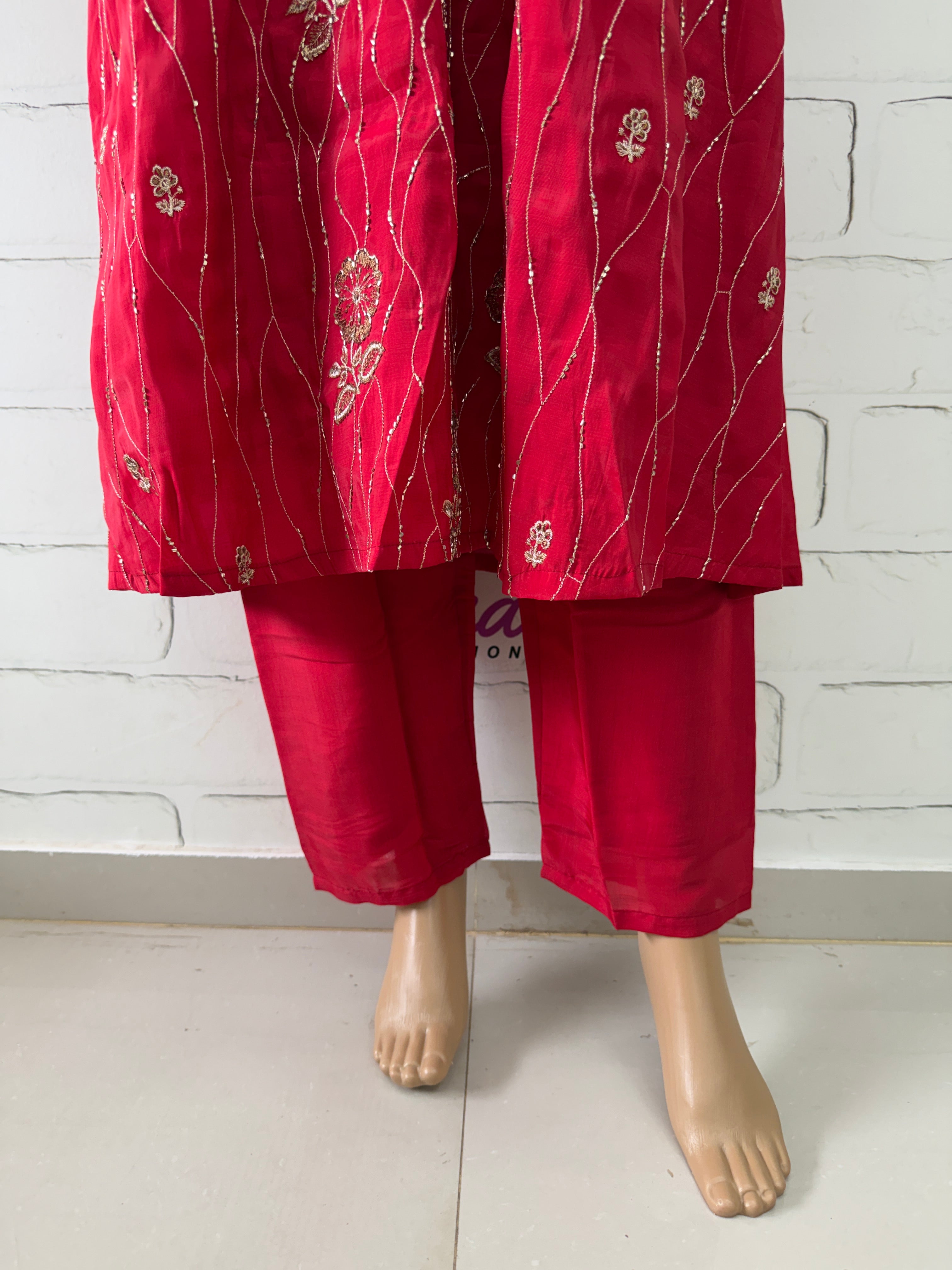 MUL CHANDERI HANDWORK SUIT 8
