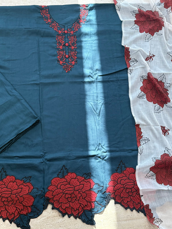SAYYARA RAYON EMBROIDERY SUIT 3 Q