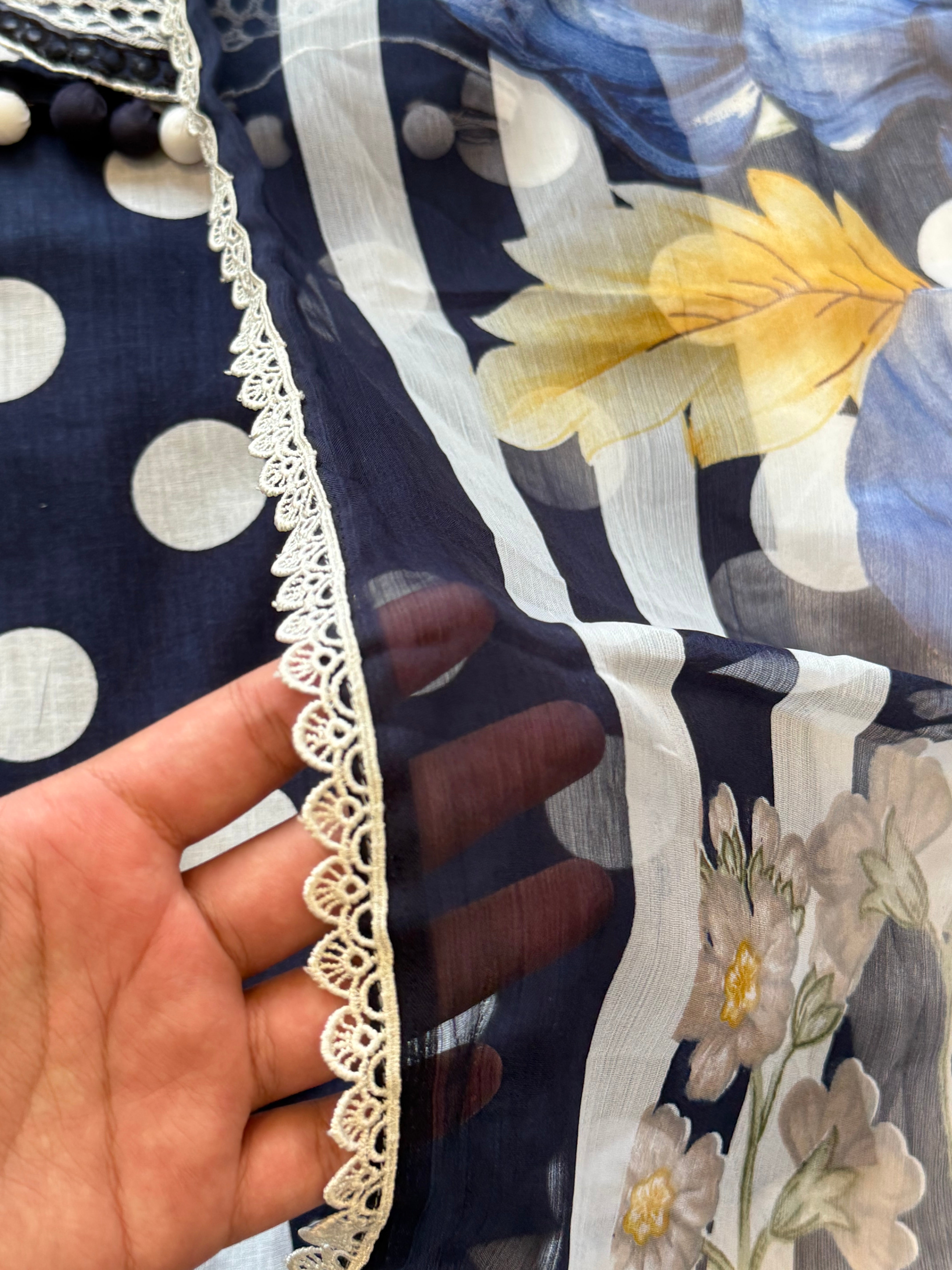 POLKA DOT PATCH FARSHI SHALWAR SUIT 4