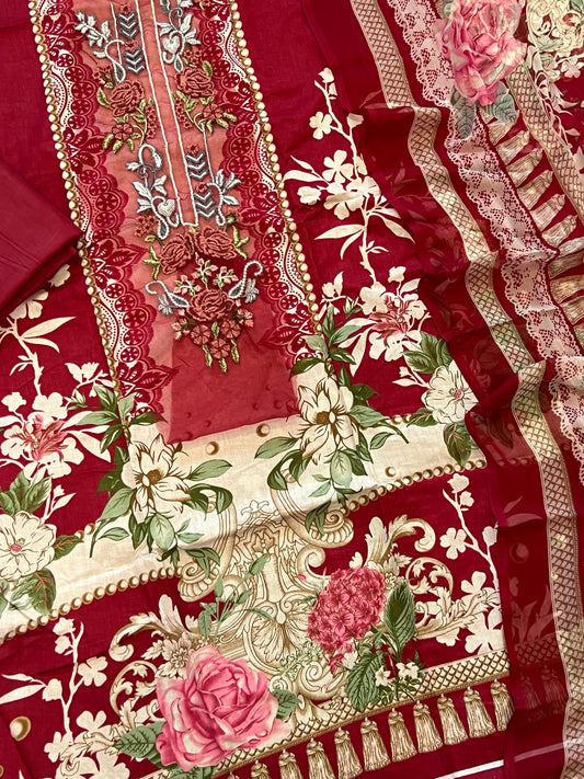 FLORAL COTTON PATCH SUIT