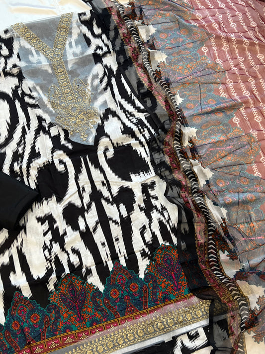 ZEBRA COTTON PATCH SUIT