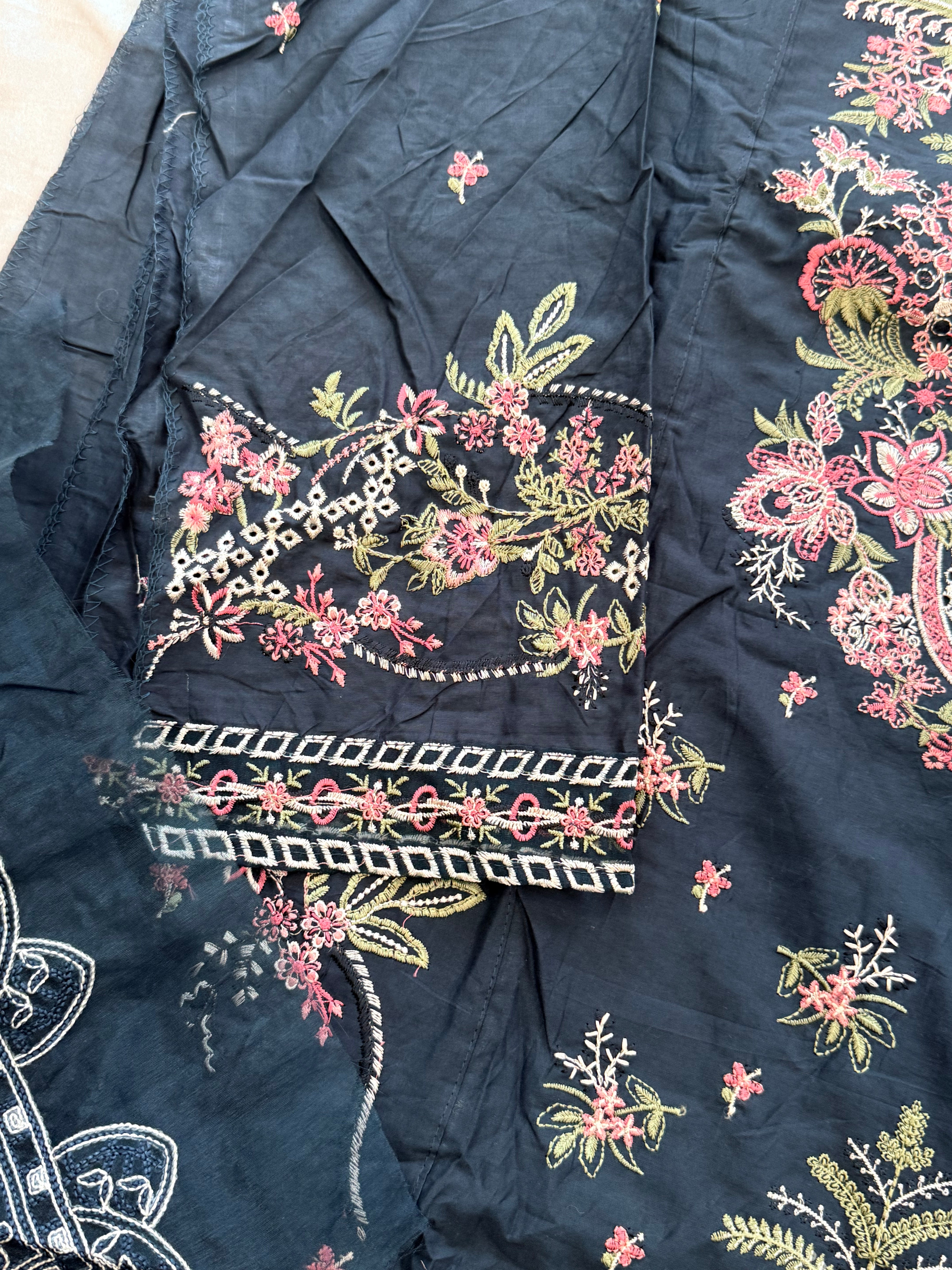 ELAF BLUE COTTON  EMBROIDERY SUIT