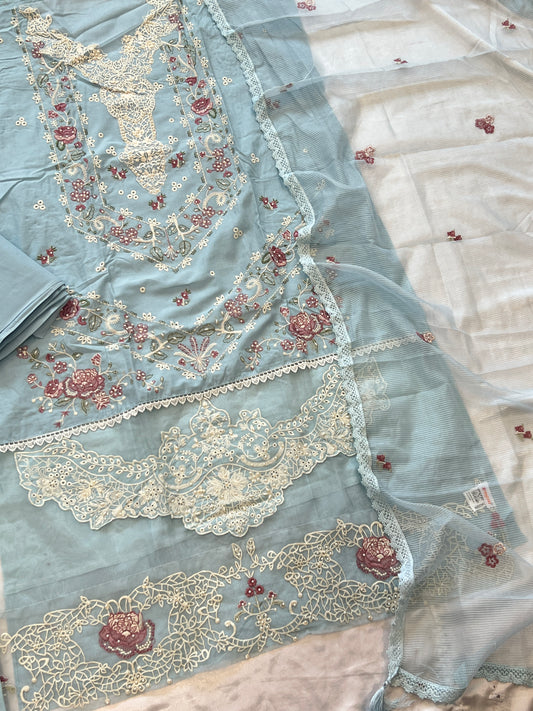 HANIA PURE COTTON EMBROIDERY SUIT 3