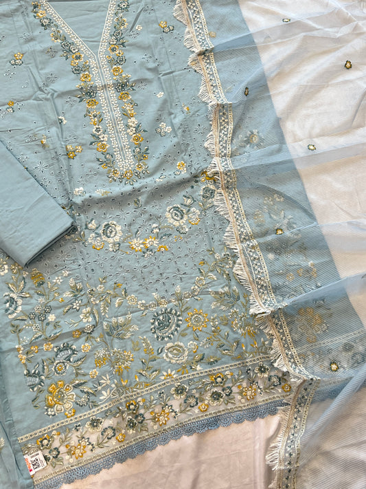 HANIA  PURE COTTON EMBROIDERY SUIT 1