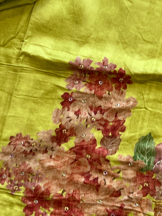 GAZAB COTTON SATIN HANDWORK SUIT 1