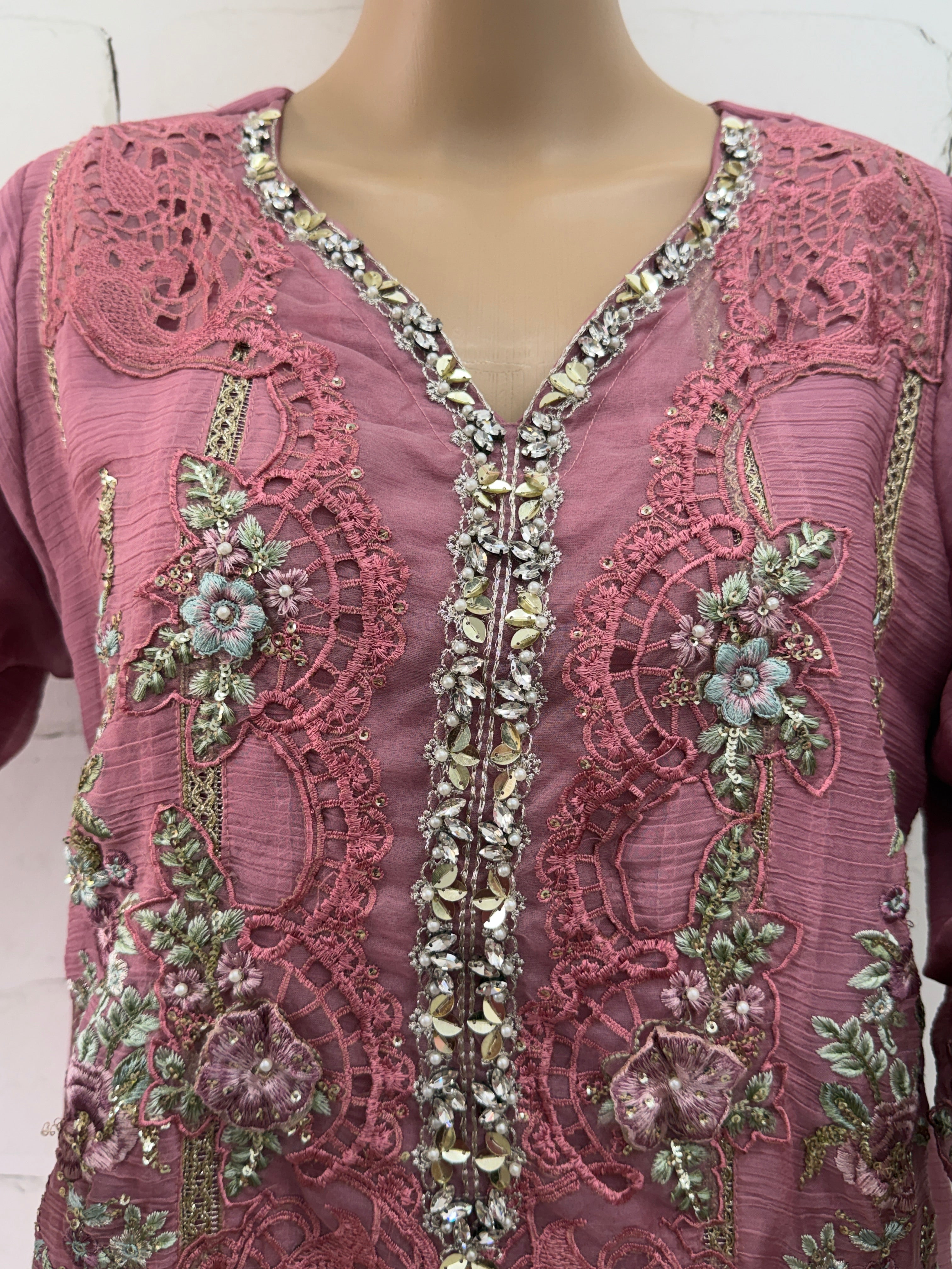 MARIA B CHIFFON READYMADE SUIT 3 Q