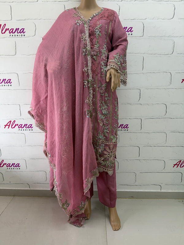 MARIA B CHIFFON READYMADE SUIT 3 Q