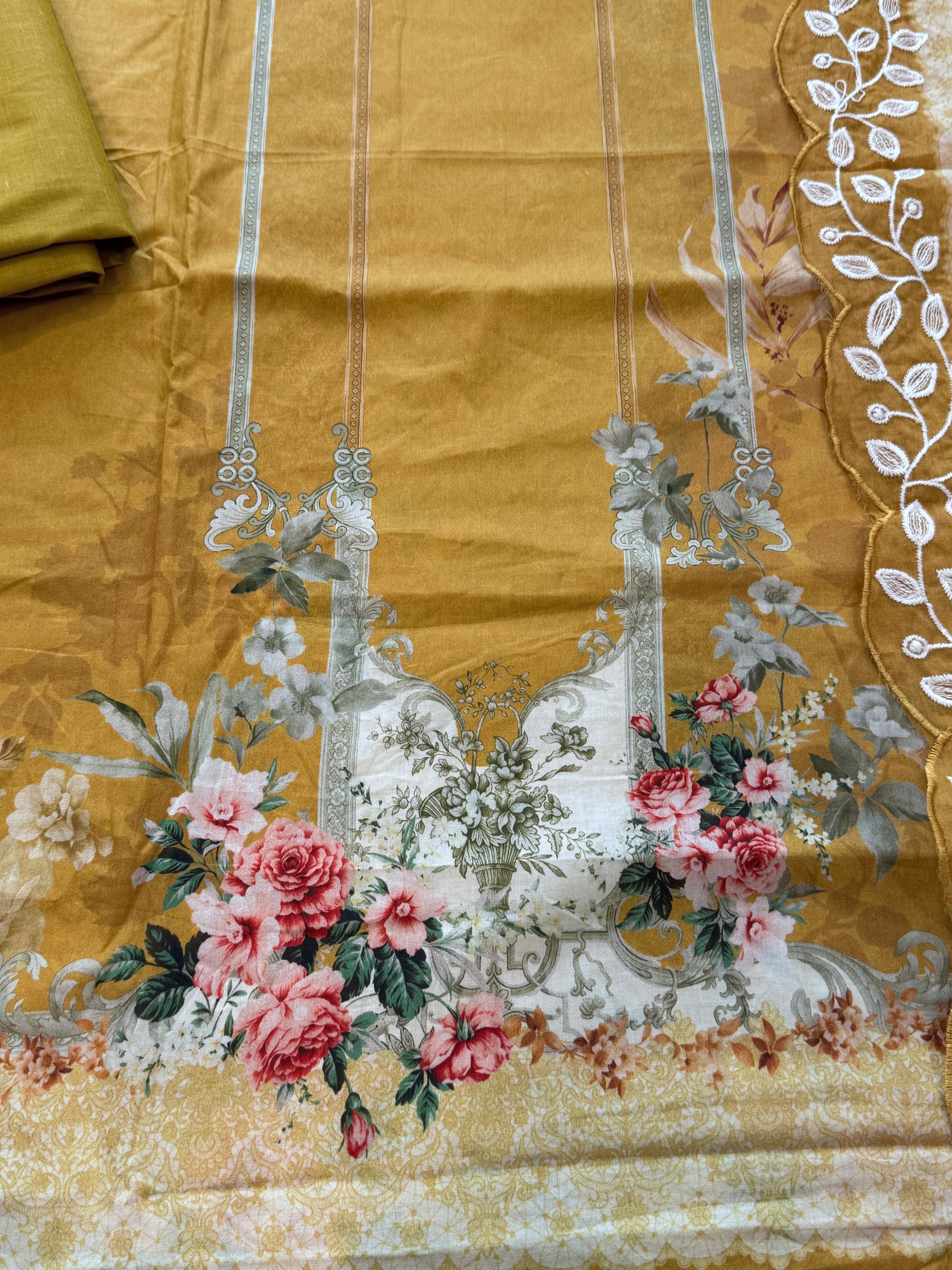 BINSAEED LAWN EMBROIDERY SUIT 1001