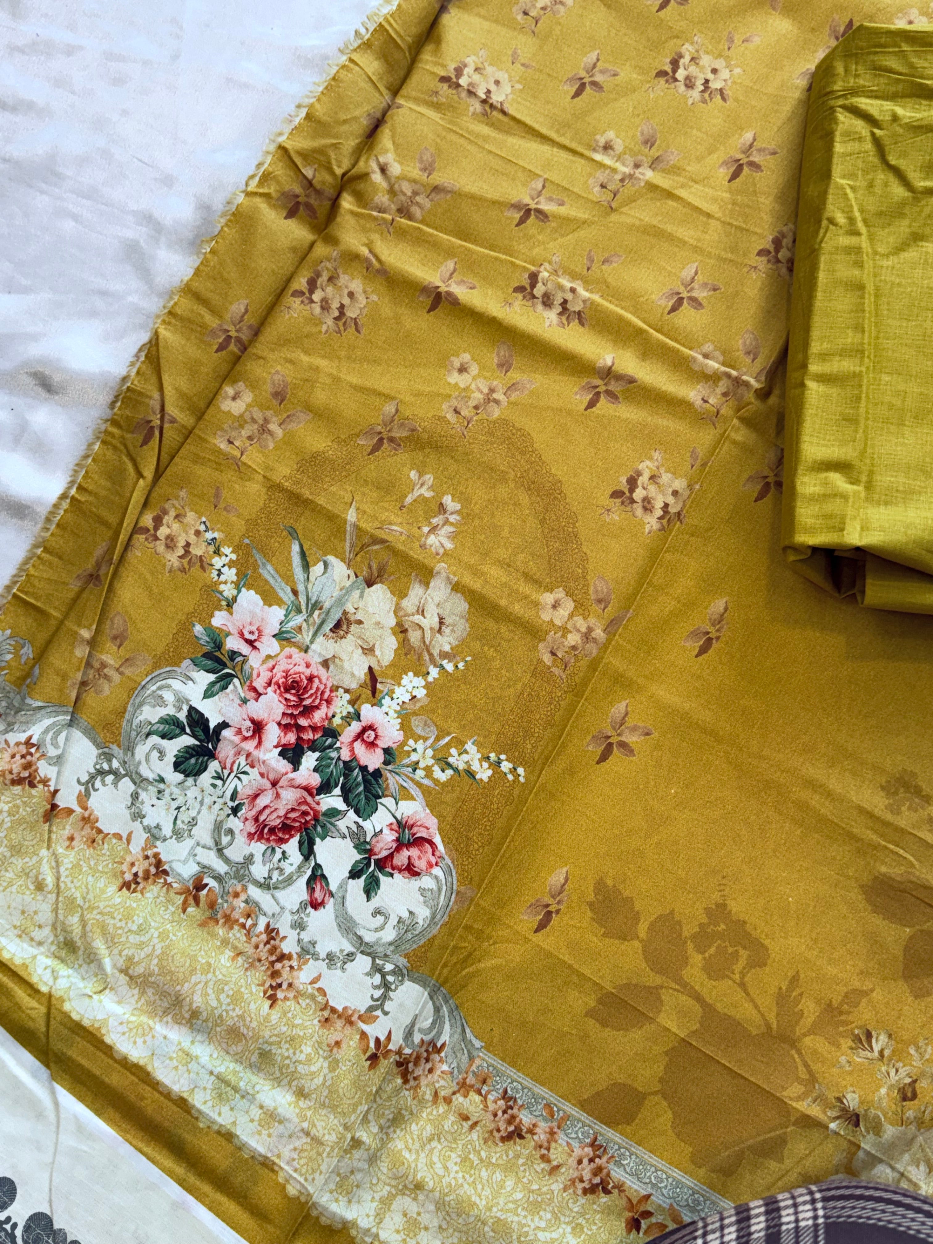 BINSAEED LAWN EMBROIDERY SUIT 1001