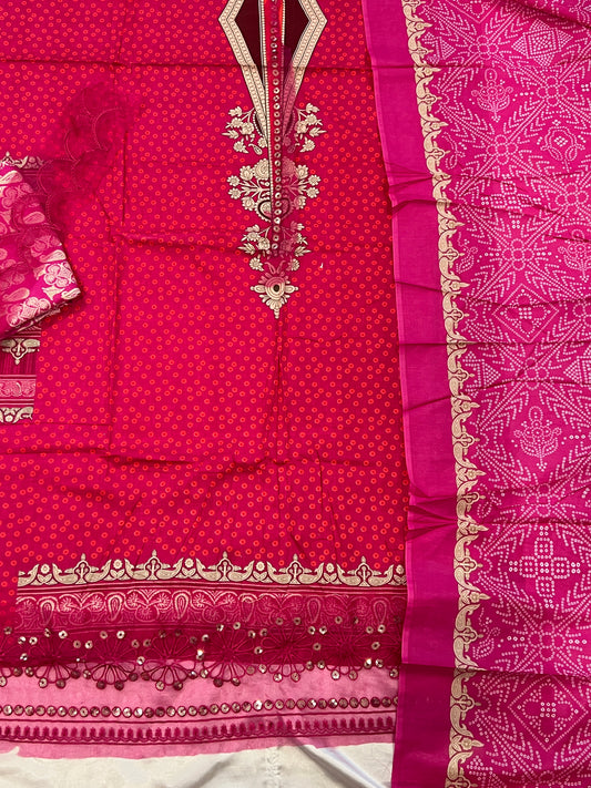RANI PINK COTTON PATCH SUIT