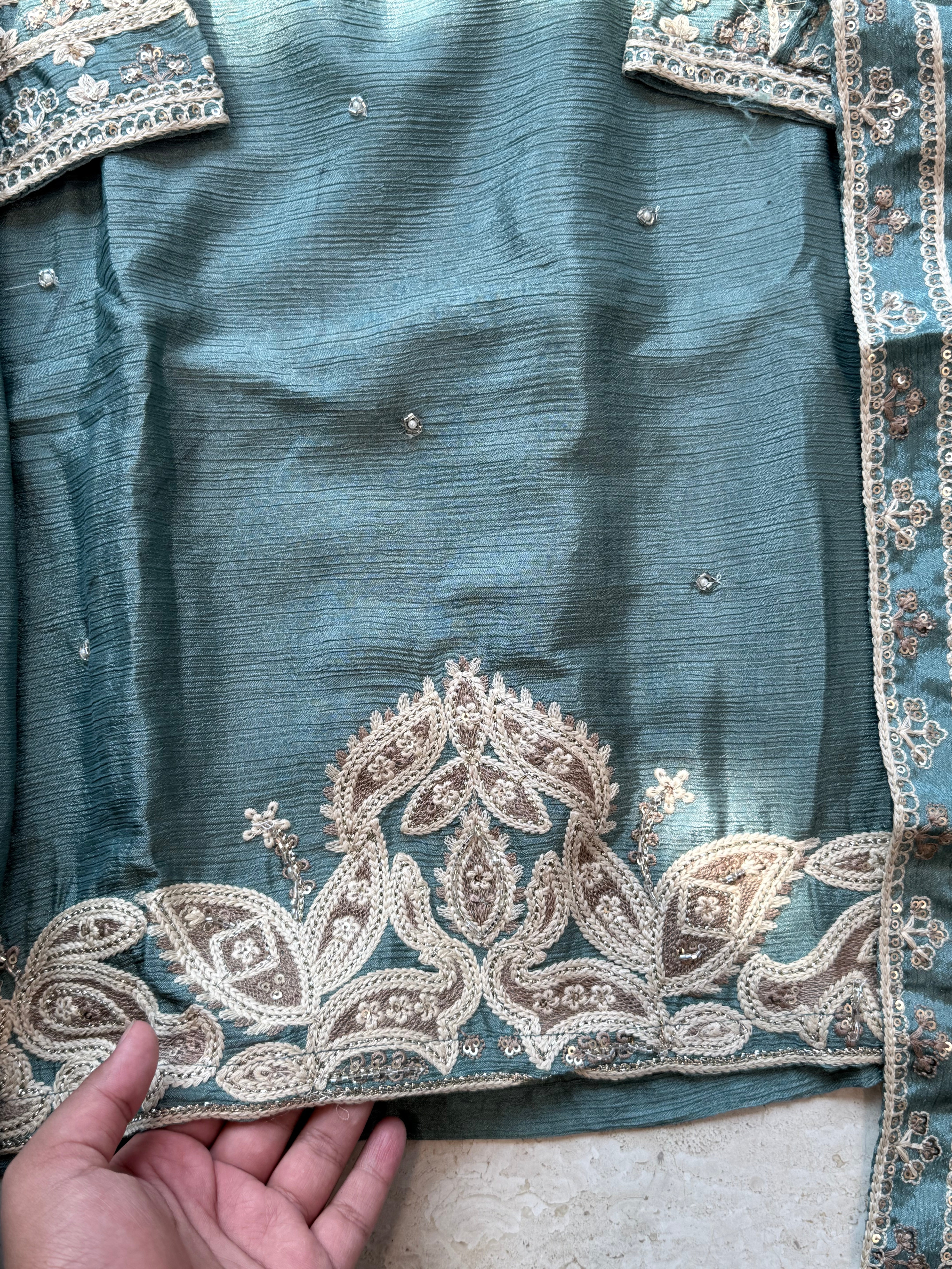 CHINNON SILK READYMADE EMBROIDERY SUIT 1 Q