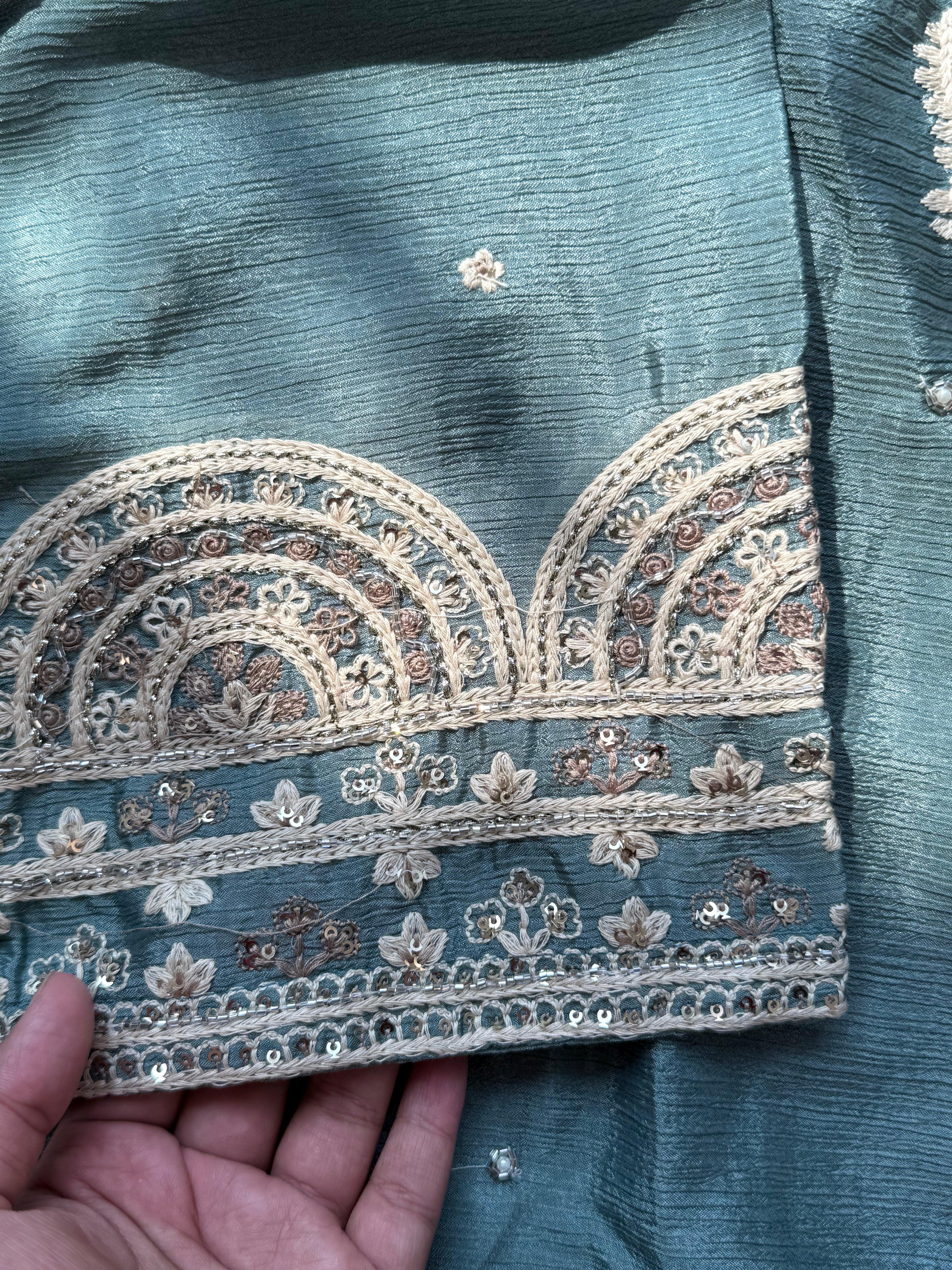 CHINNON SILK READYMADE EMBROIDERY SUIT 1 Q