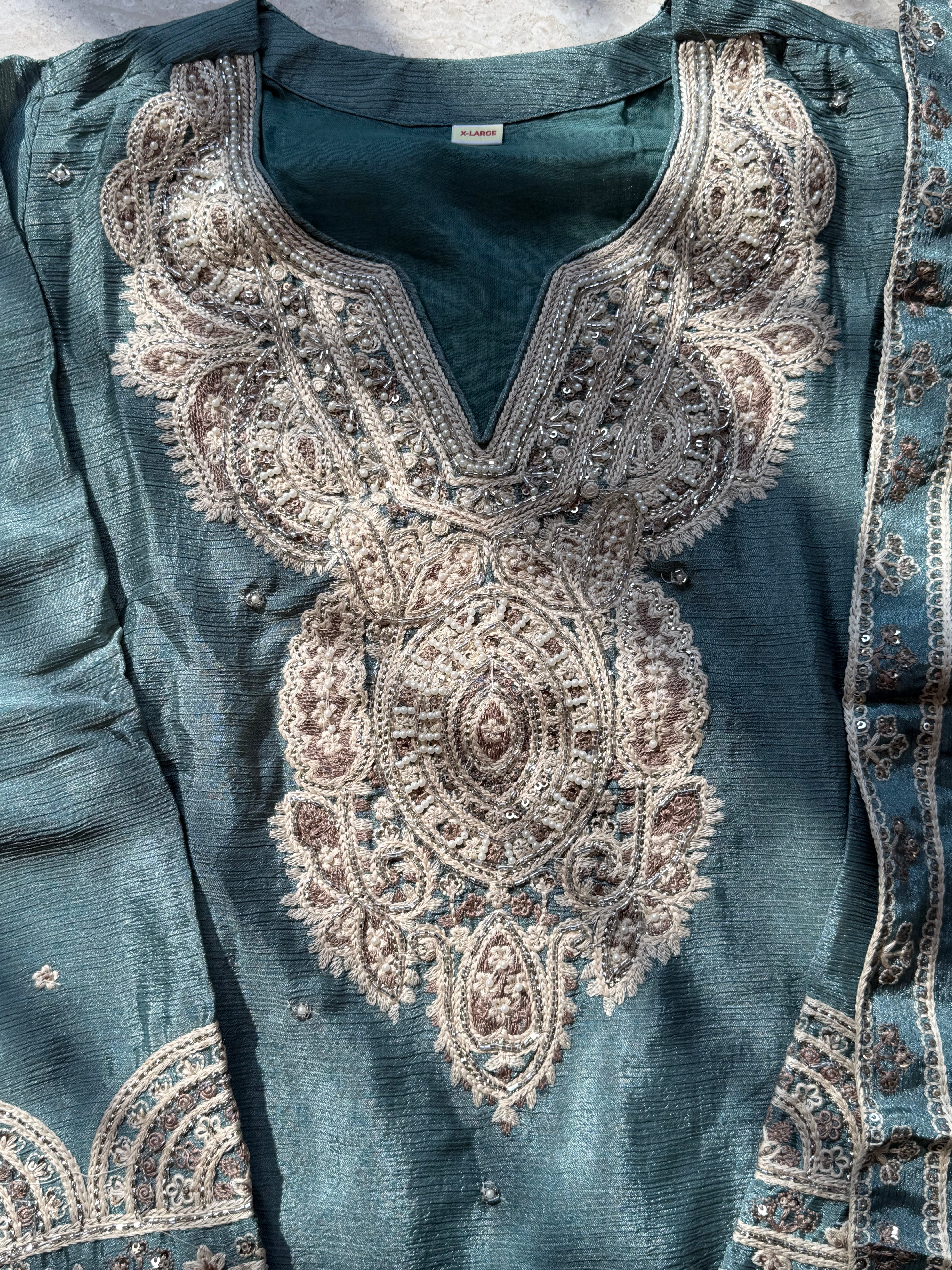 CHINNON SILK READYMADE EMBROIDERY SUIT 1 Q