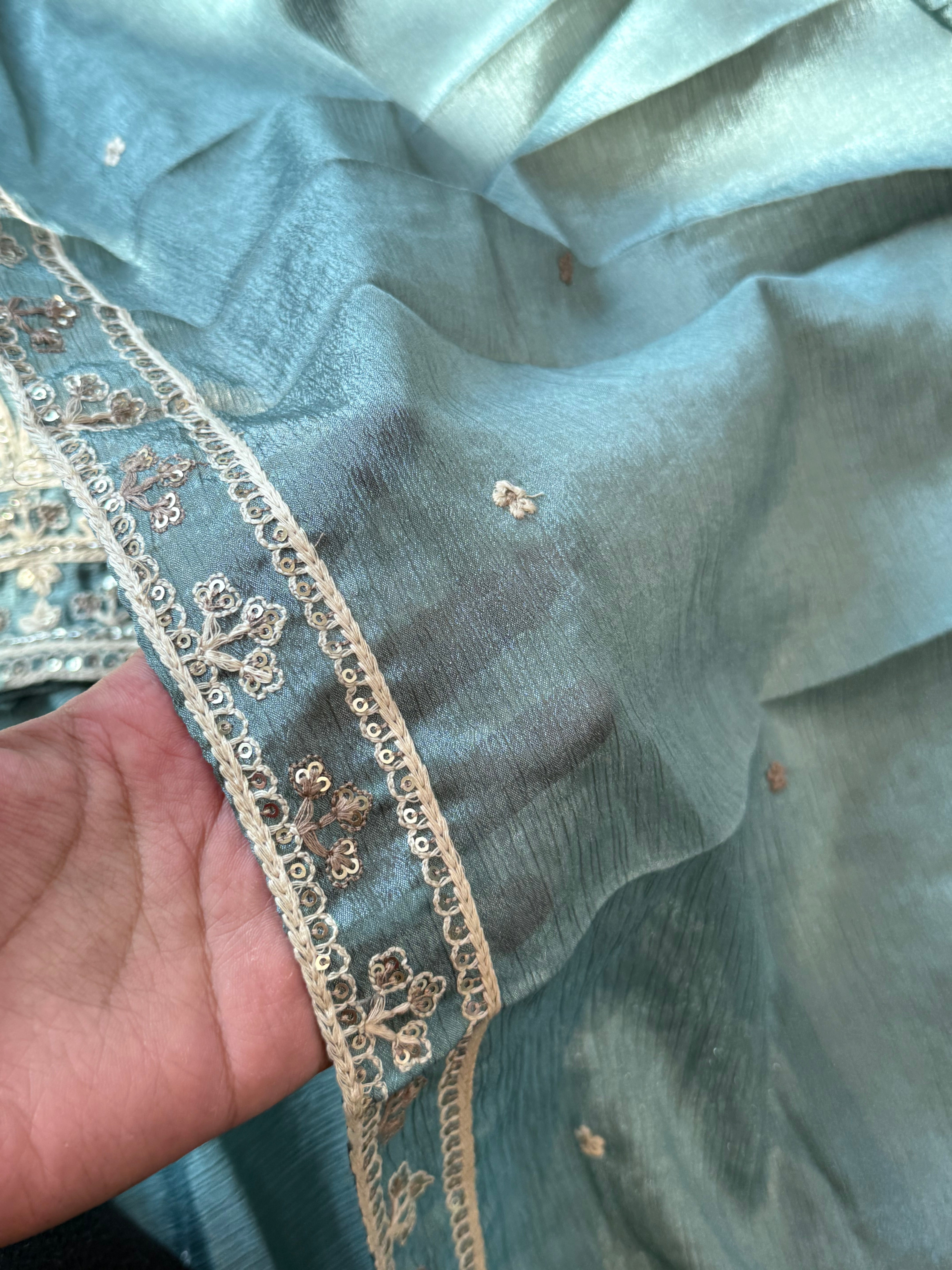 CHINNON SILK READYMADE EMBROIDERY SUIT 1 Q