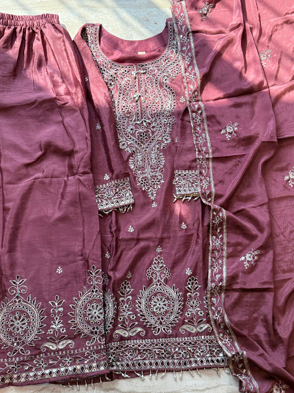 CHINNON SILK READYMADE EMBROIDERY SUIT 2