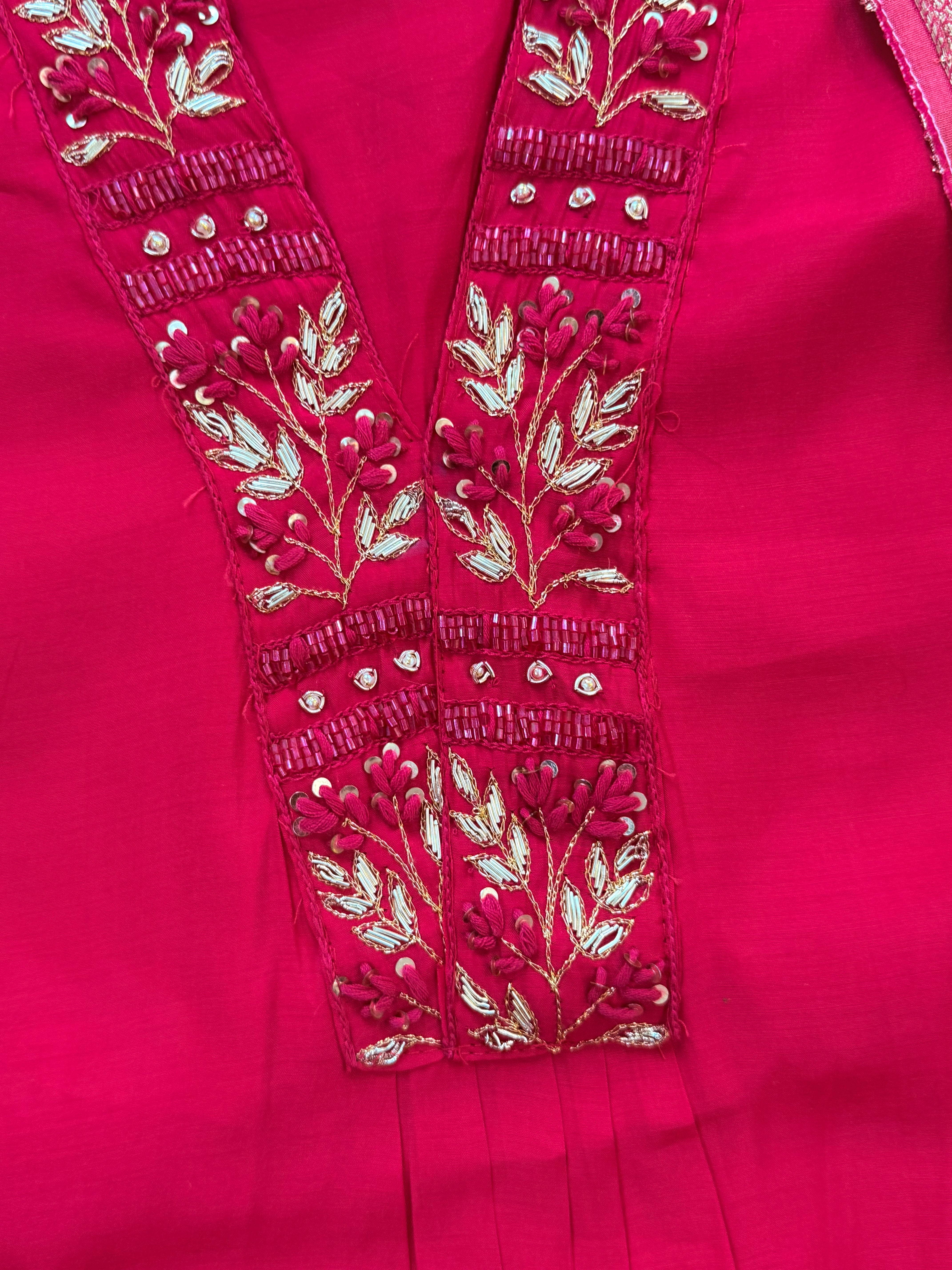 MUL CHANDERI HANDWORK FROCK 4 Q