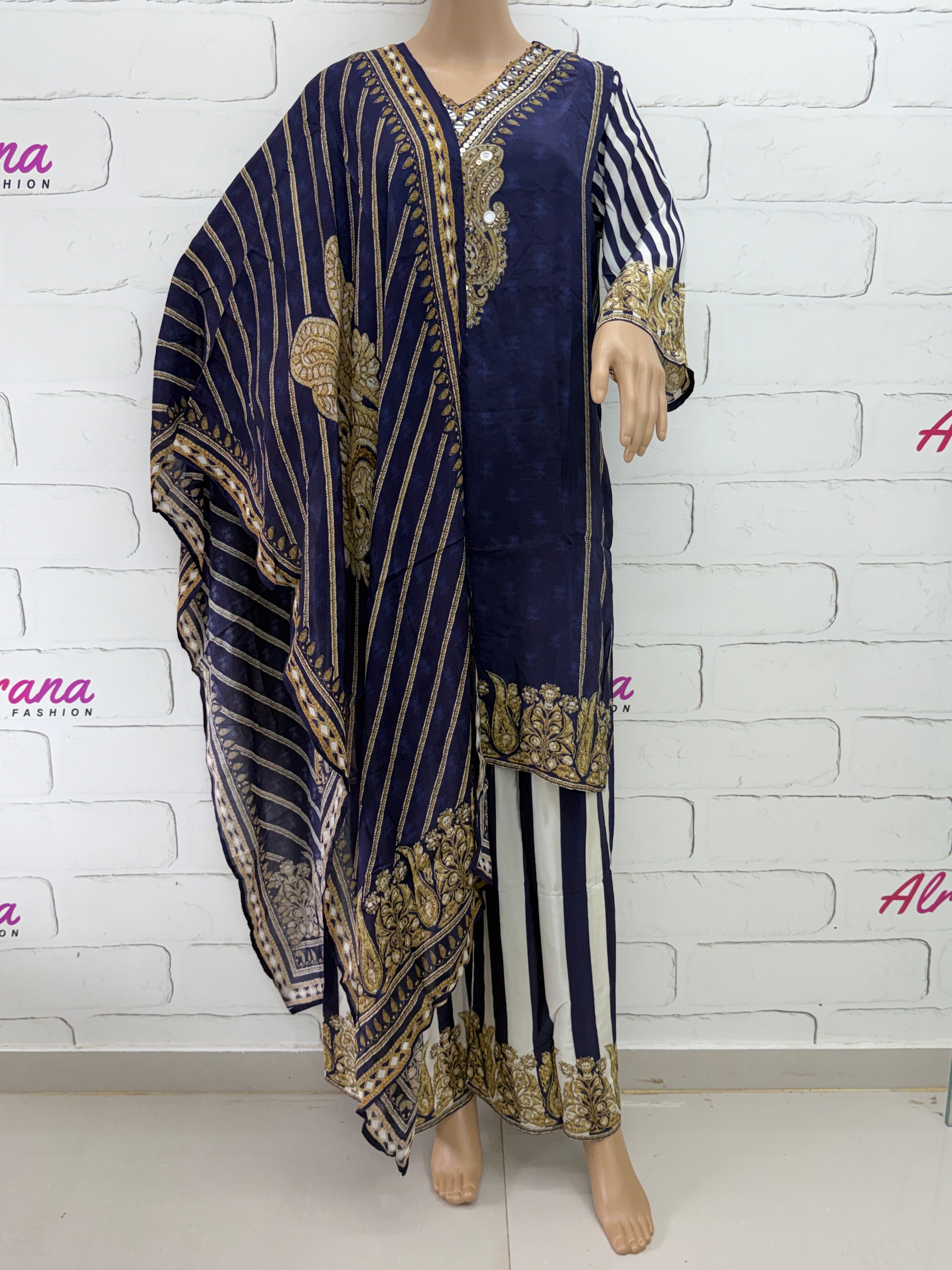 NAZAKAT CREPE READYMADE SUIT QD