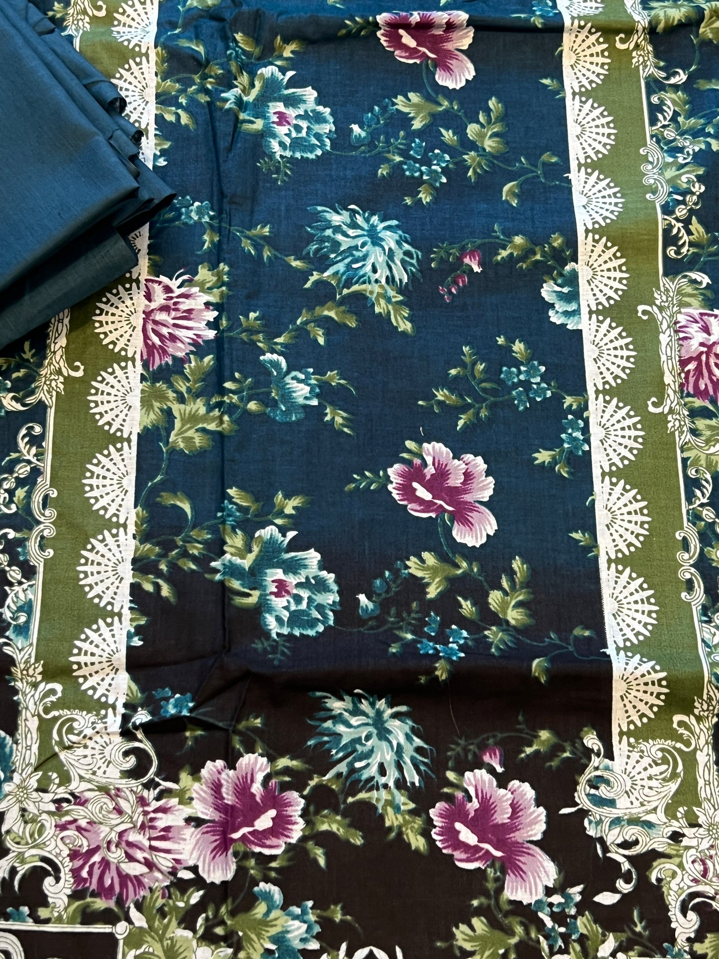 BLUE COTTON PATCH SUIT TAJ