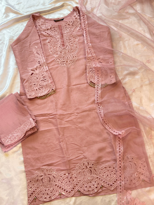 ZARQASH CUTWORK EMBROIDERY SUIT 353